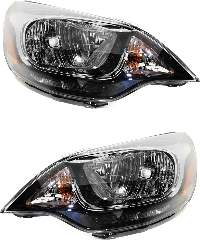 AM RIO 12-17 HEAD LAMP RH AND LH Assembly Halogen w o LED Position Light Sedan CAPA SKU SET REPK100155Q Partslink KI2502159C KI2503159C OEM 921011W100-921021W100