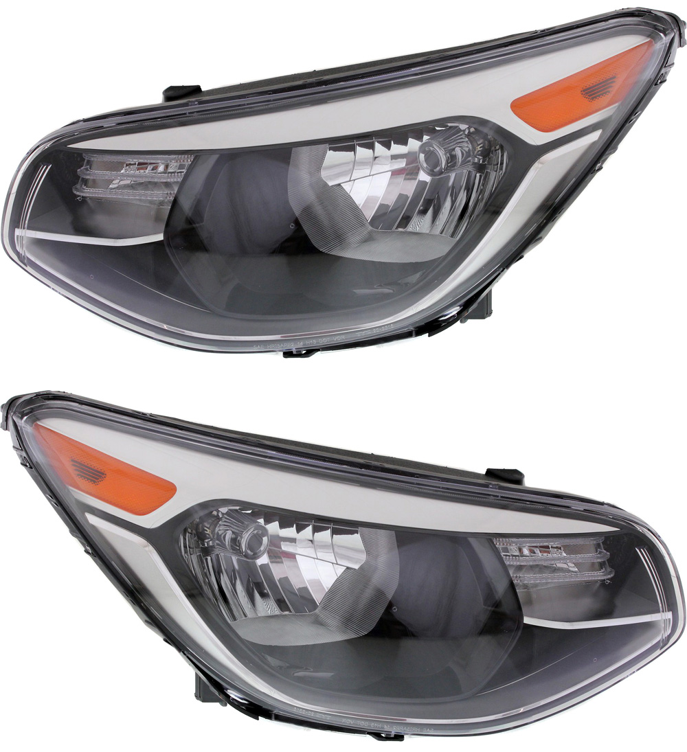 AM SOUL 14-19 HEAD LAMP RH AND LH Assembly Halogen Standard Type CAPA SKU SET REPK100157Q Partslink KI2503167C KI2502167C OEM 92102B2270-92101B2270