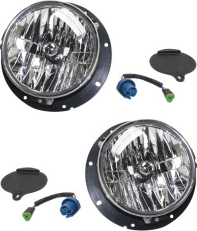 AM T2000 HD TRUCK 97-10 HEAD LAMP RH AND LH Assembly Halogen SKU SET REPK100159HD Partslink KW2503100 KW2502100 OEM P5410562R P5410562