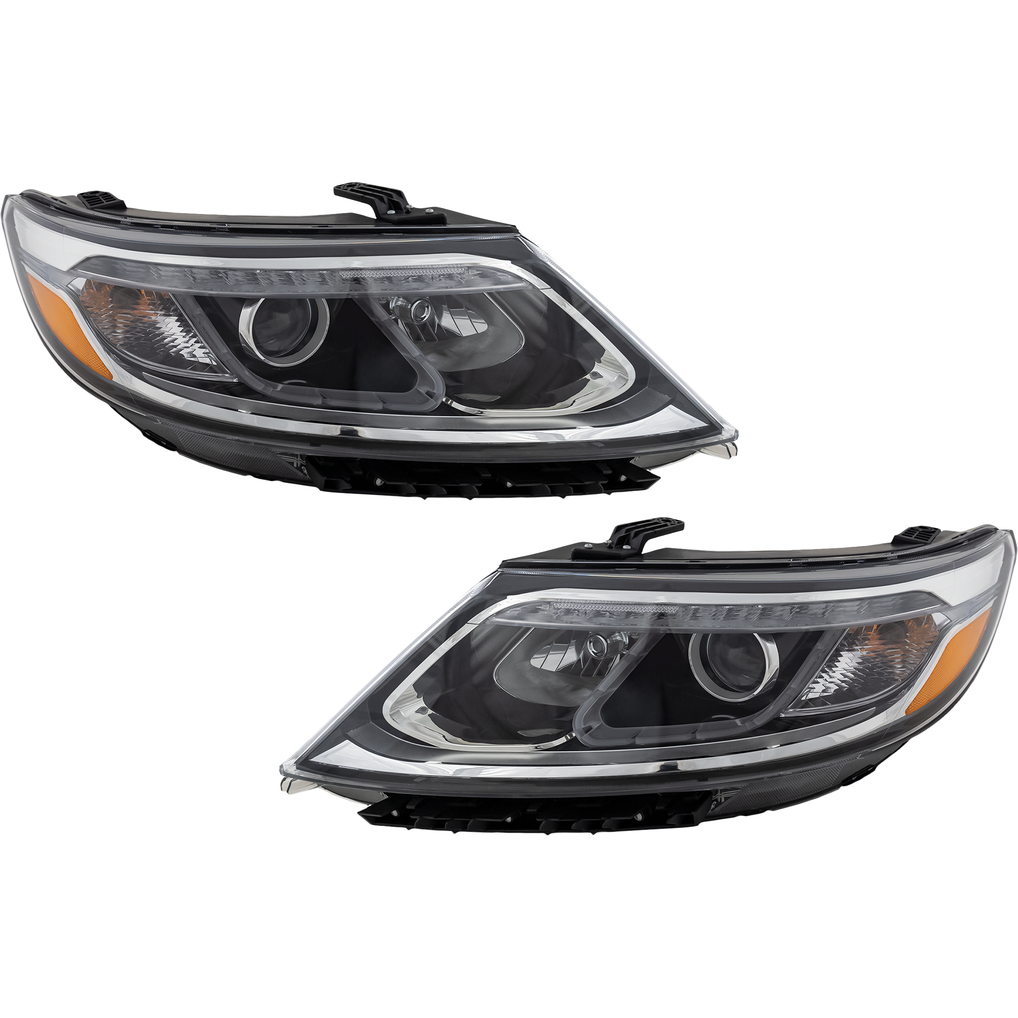 AM SORENTO 14-15 HEAD LAMP RH AND LH Assembly Halogen w LED Accents w o Auto Level Control CAPA SKU SET REPK100163Q Partslink KI2503165C KI2502165C OEM 921021U600-921011U600