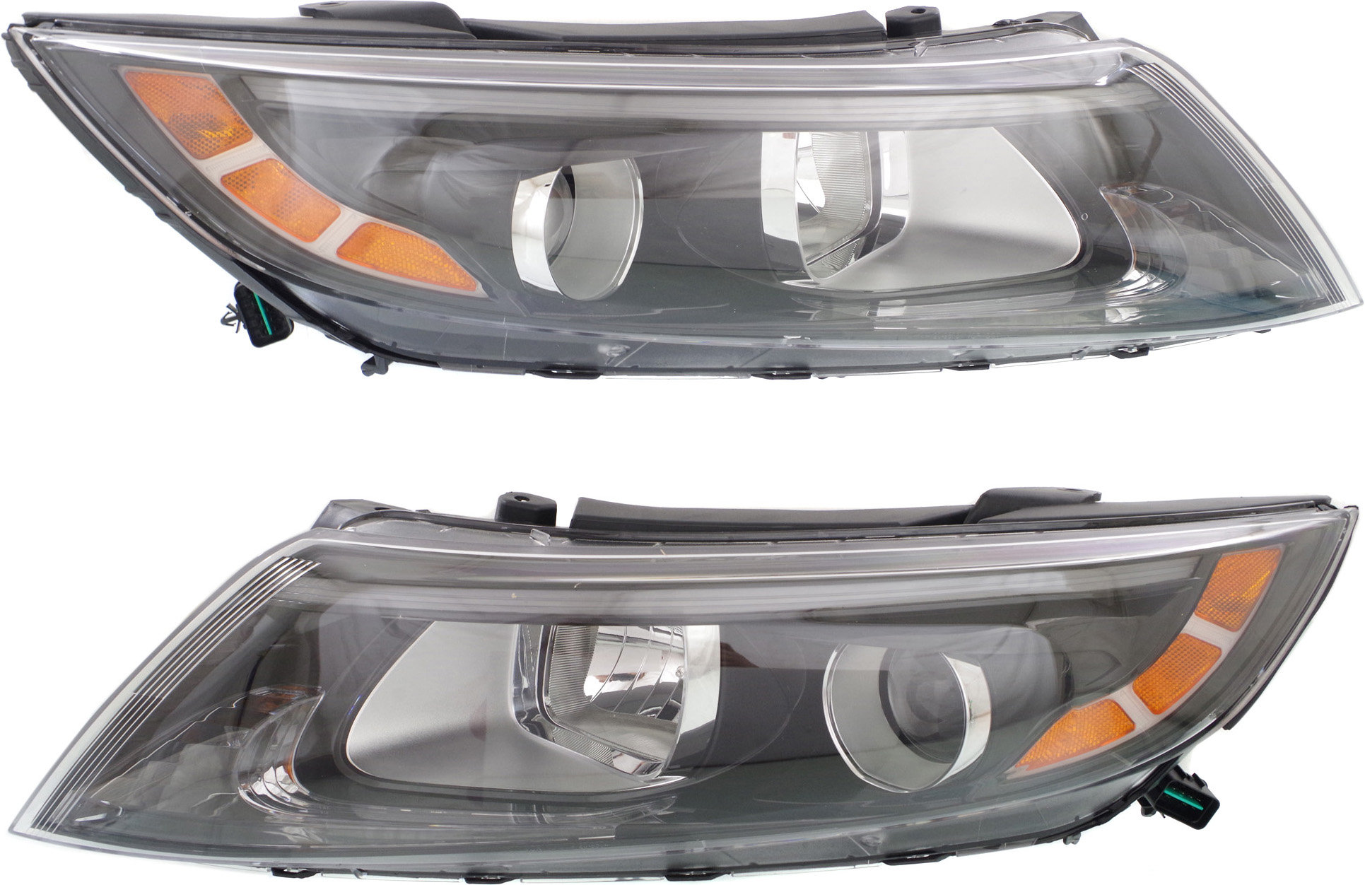 AM OPTIMA 14-15 HEAD LAMP RH AND LH Assembly Halogen w o LED Position Light Exc. Hybrid Model USA Built CAPA SKU SET REPK100181Q Partslink KI2503175C KI2502175C OEM 921024C500-921014C500