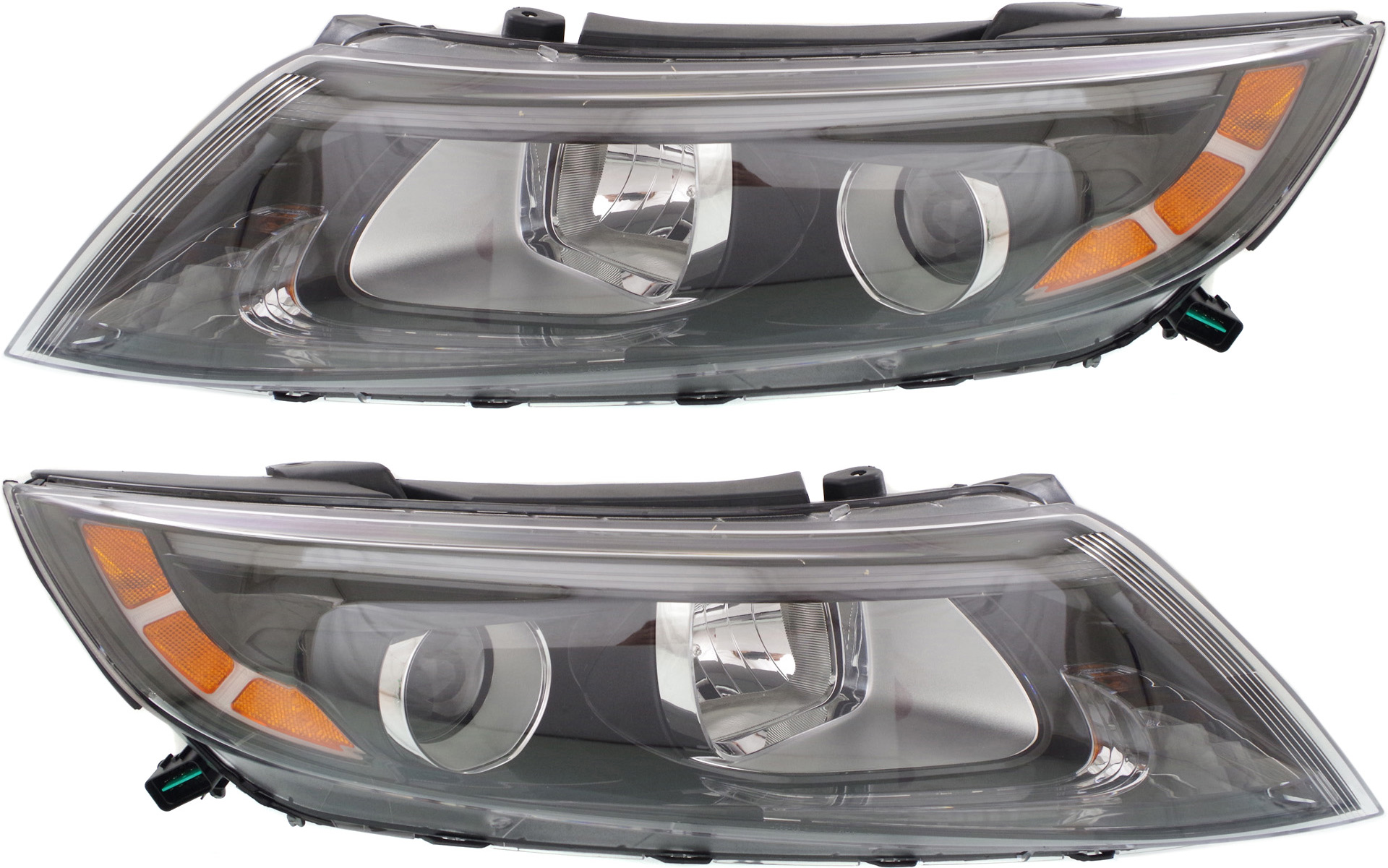 AM OPTIMA 14-15 HEAD LAMP RH AND LH Assembly Halogen w o LED Position Light Exc. Hybrid Model USA Built SKU SET REPK100181 Partslink KI2503175 KI2502175 OEM 921024C500-921014C500