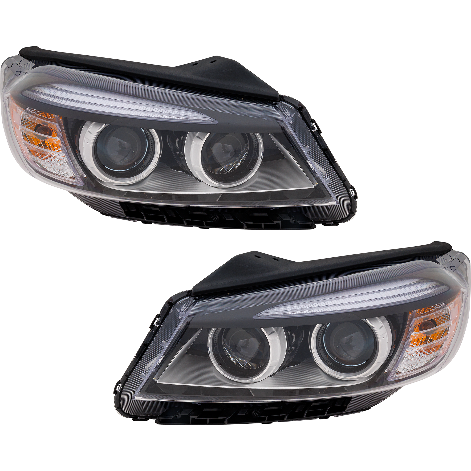 AM SORENTO 16-18 HEAD LAMP RH AND LH Assembly Halogen w o LED Accent Light SKU SET REPK100189 Partslink KI2503185 KI2502185 OEM 92102C6000-92101C6000
