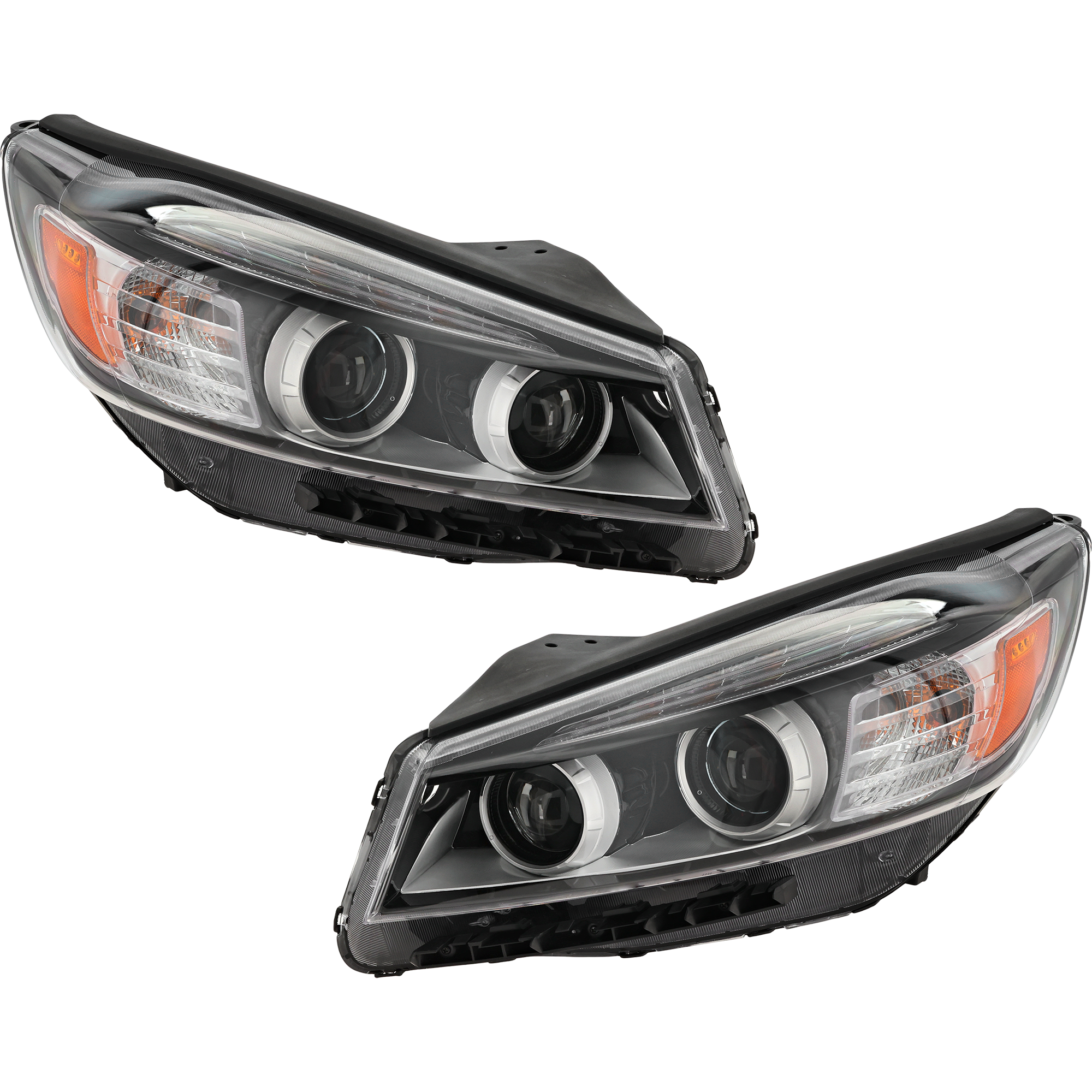 AM SORENTO 16-18 HEAD LAMP RH AND LH Assembly Halogen w LED Accent Light CAPA SKU SET REPK100191Q Partslink KI2503186C KI2502186C OEM 92102C6010-92101C6010