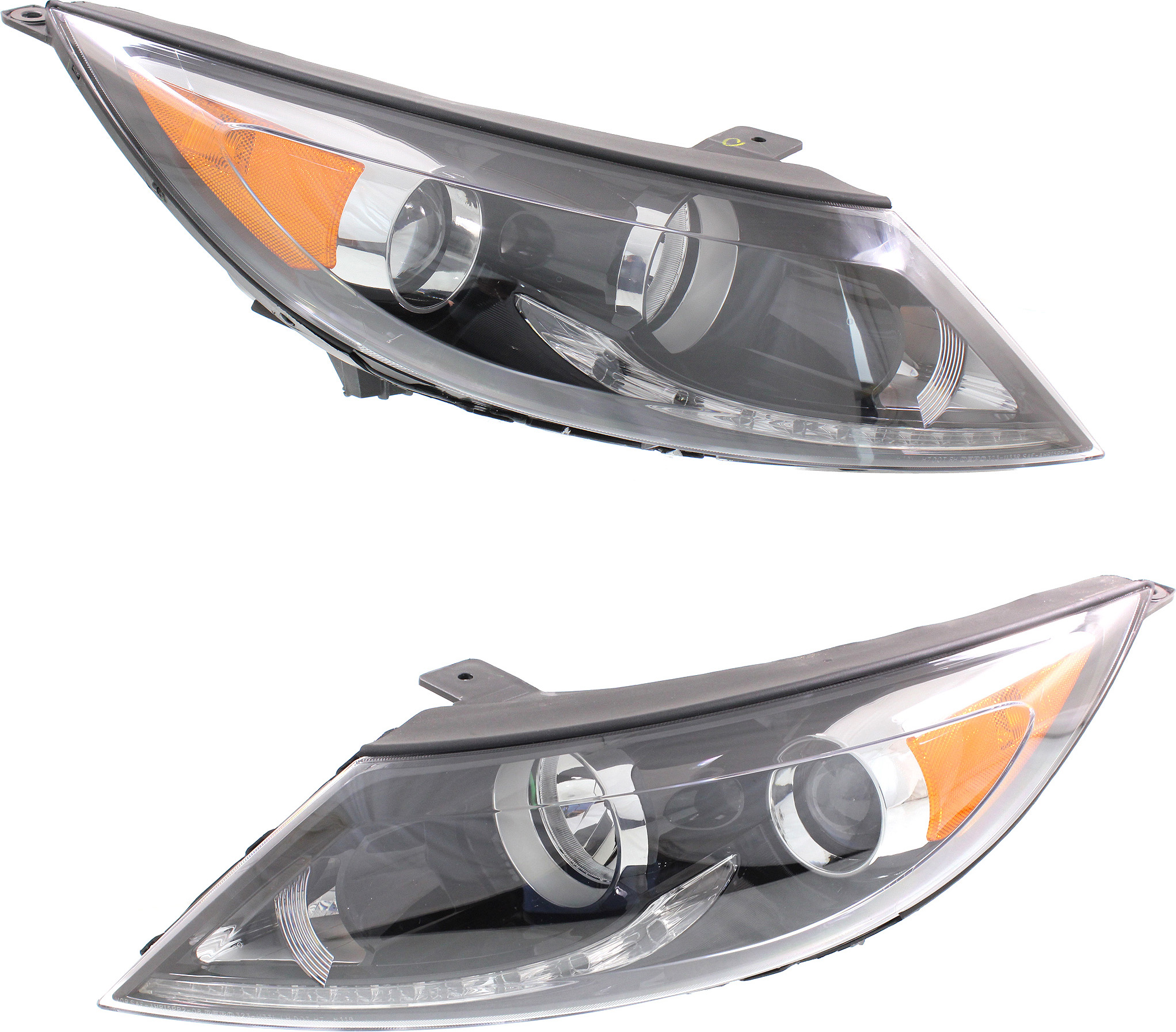 AM SPORTAGE 13-16 HEAD LAMP RH AND LH Assembly Halogen w o LED Accent Light SKU SET REPK100197 Partslink KI2503184 KI2502184 OEM 921023W720-921013W720