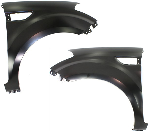 AM SOUL 10-13 FRONT FENDER RH AND LH Primed w o Molding CAPA SKU SET REPK220111Q Partslink KI1241129C KI1240129C OEM 663212K300-663112K300