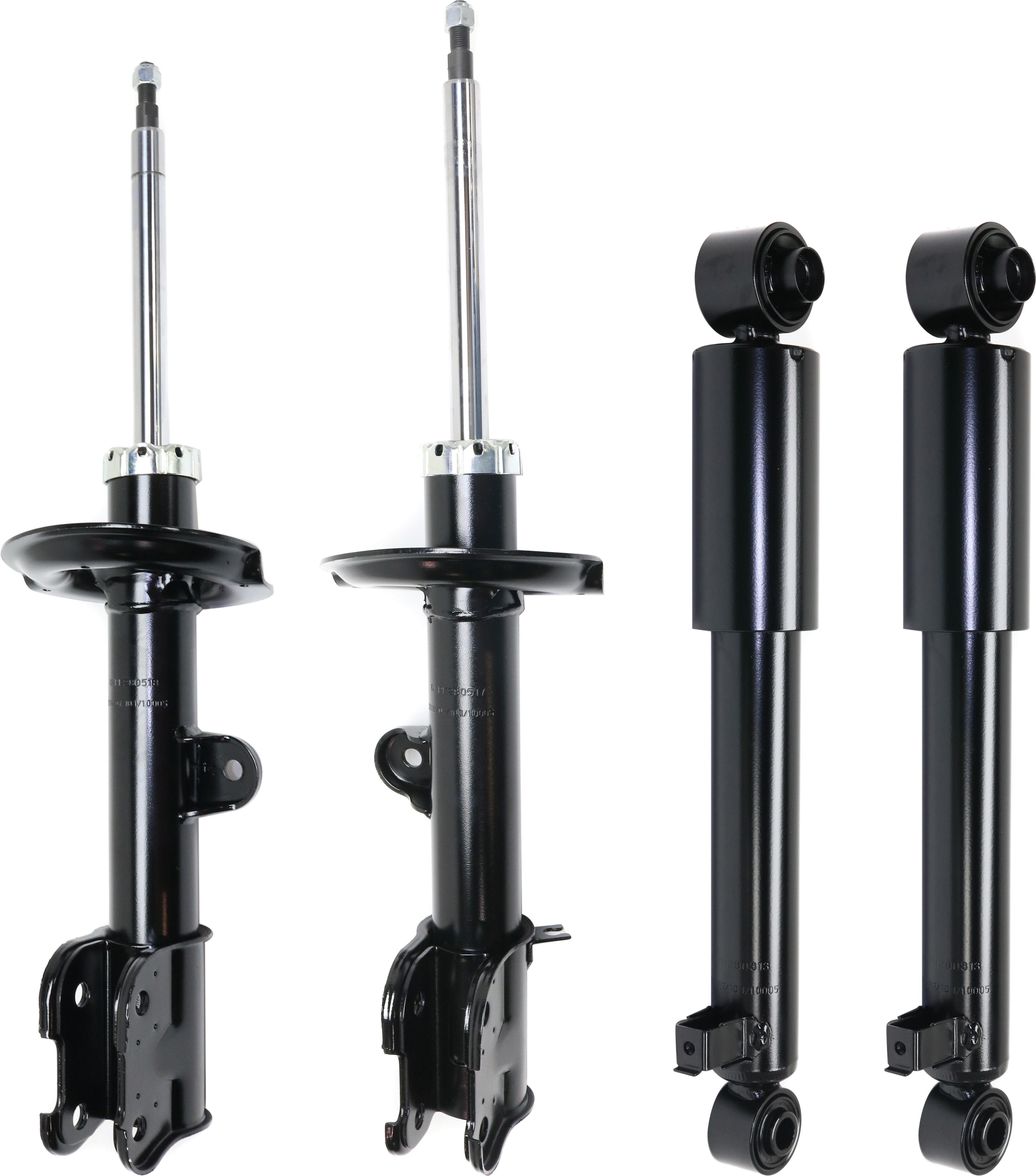 AM SORENTO 11-13 SANTA FE 10-12 FRONT AND REAR SHOCK AND FULLY LOADED STRUT RH AND LH Gas Charged Twin tube Set of 4 SKU SET REPK280517-4 OEM 546500W550-546600W650-546600W5