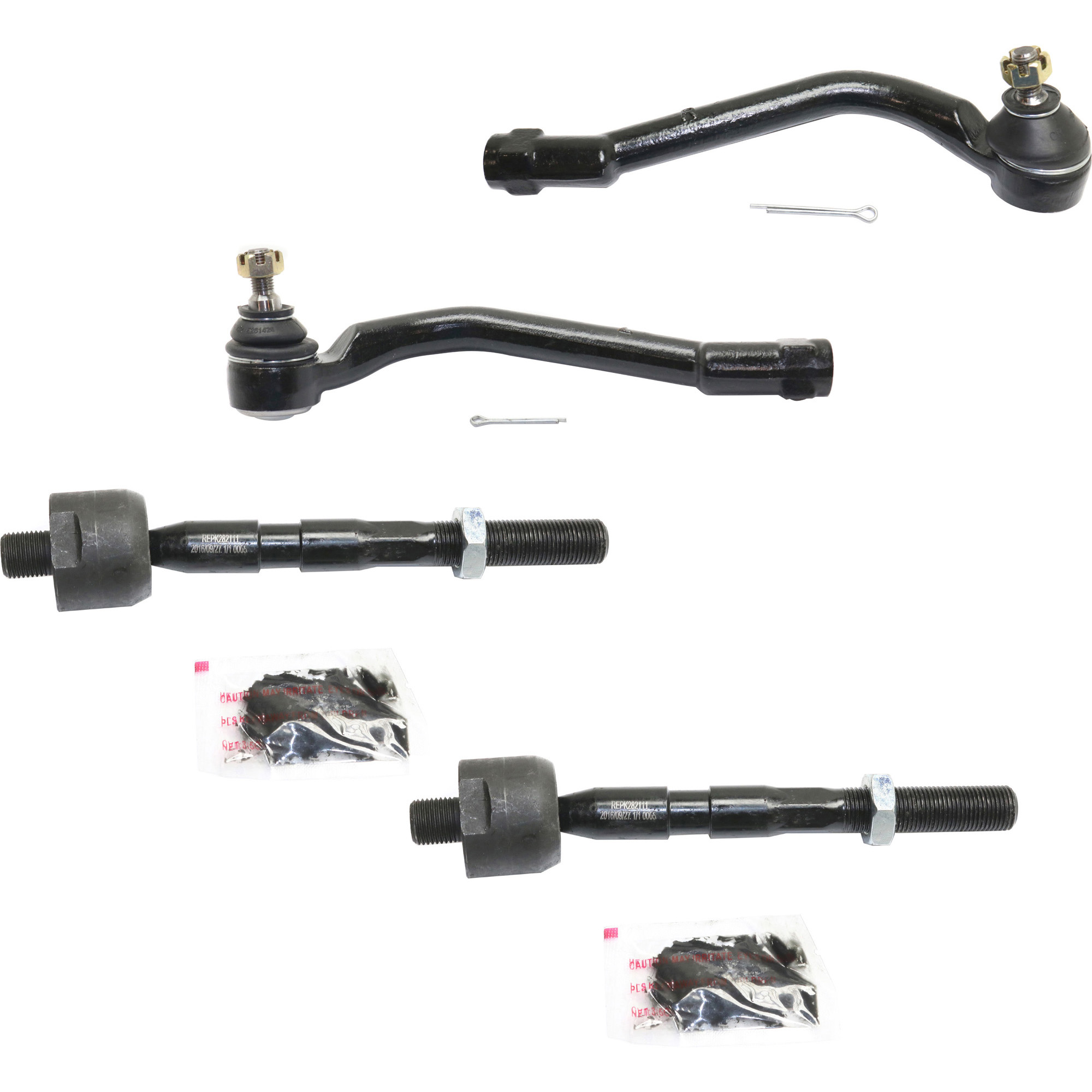 AM OPTIMA 14-15 SONATA 14-14 FRONT TIE ROD RH AND LH Inner and Outer SKU SET REPK282111-4 OEM 568202S050-568203Q500-568204R5