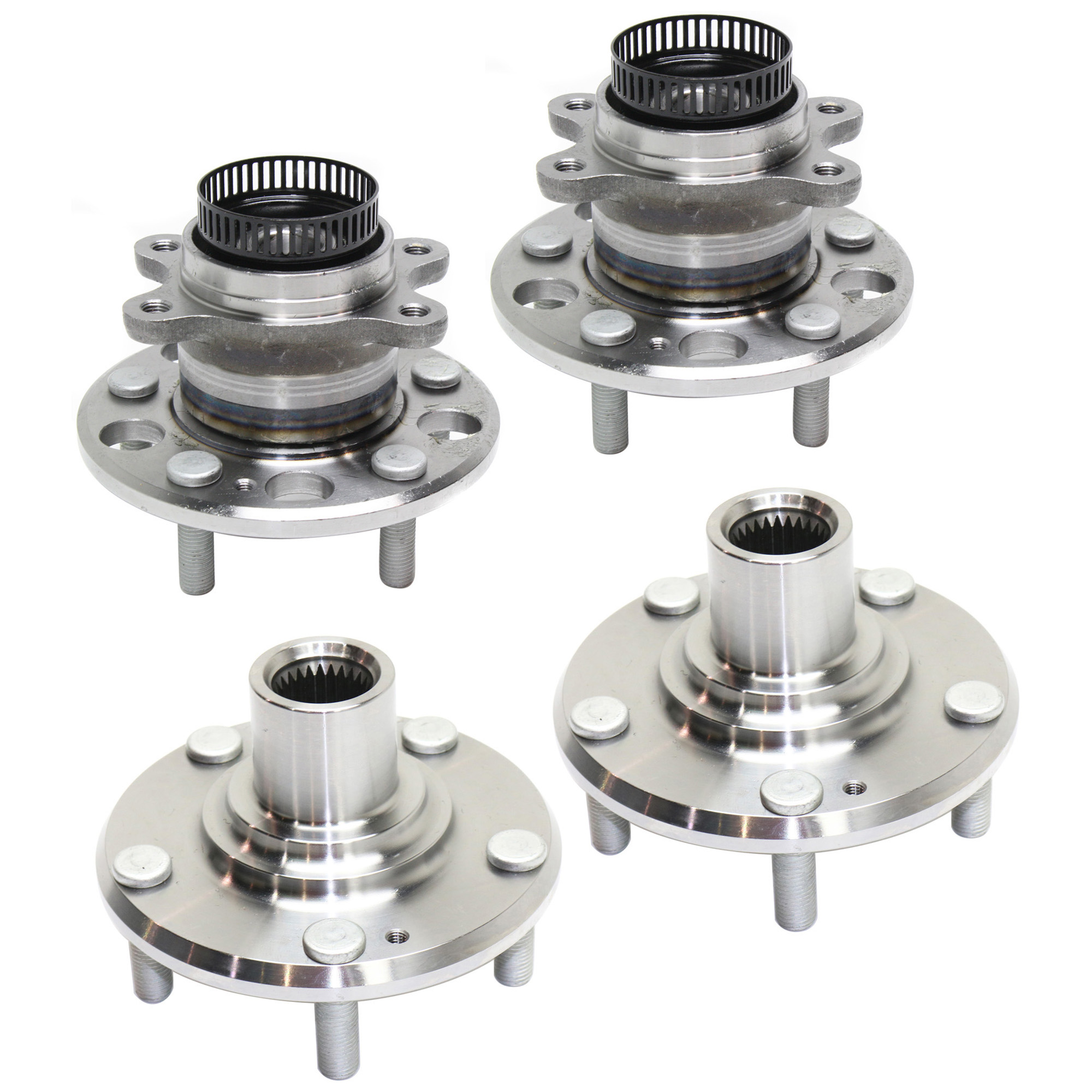 AM ELANTRA 07-12 FRONT AND REAR HUB ASSEMBLY RH AND LH 5 Studs 5 x 4.5 in. Bolt Pattern SKU SET REPK283704-4 OEM 517502H000-527302H000