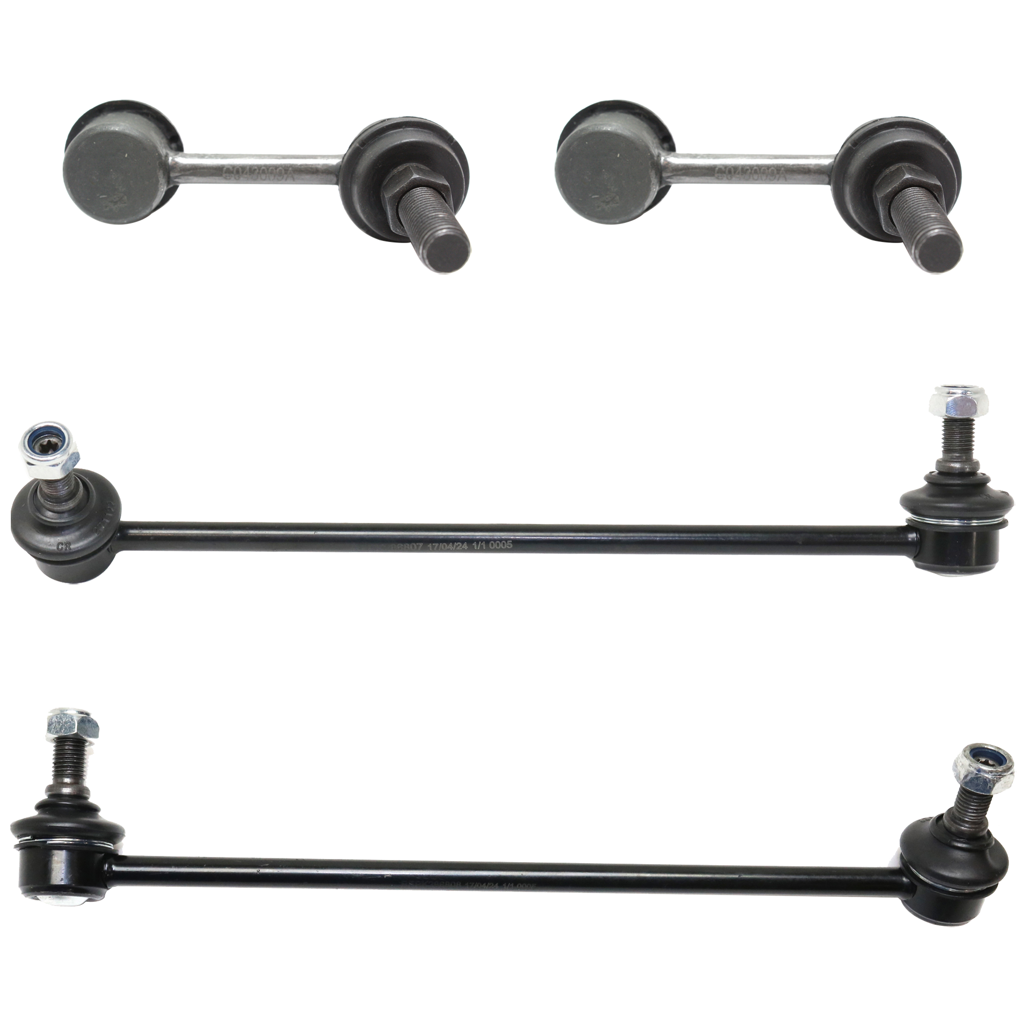 AM ENTOURAGE 07-09 SEDONA 06-14 FRONT AND REAR SWAY BAR LINK RH AND LH Set of 4 SKU SET REPK286807-4 OEM 101-538-210-156-811-000-000-000-000