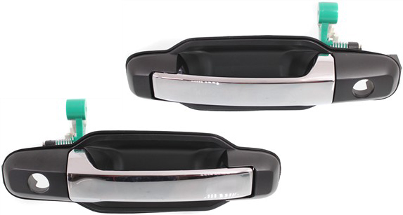 AM SORENTO 03-06 EXTERIOR FRONT DOOR HANDLE RH AND LH Primered Bezel Chrome Lever w Hole EX Model SKU SET REPK462115 Partslink KI1311112 KI1310112 OEM 826603E021XX 826503E021XX