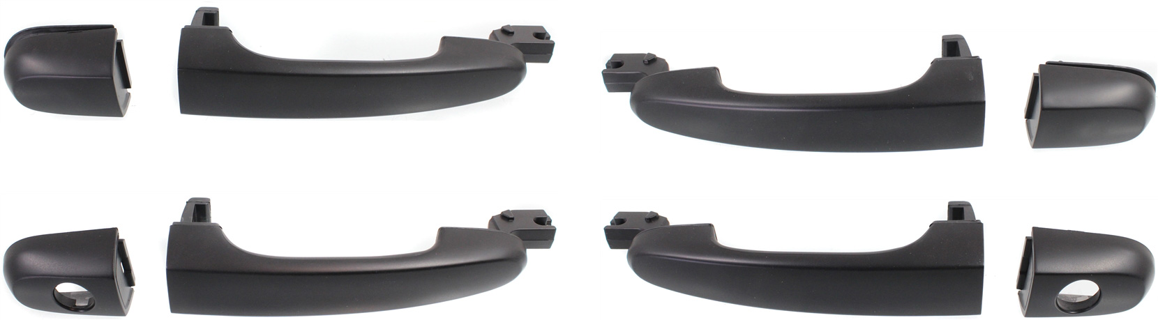 AM SPECTRA 04-09 FRONT AND REAR DOOR HANDLE RH and LH Set of 4 Outside Primed Black Handle+Cover New Body Style SKU SET REPK462131-4 Partslink KI1310118 KI1310121 KI1311118 KI1311121 KI1520119 KI1521119 KI1521122 OEM 826502F000 PFM 826702F000-8266