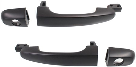 AM SPECTRA 04-09 FRONT EXTERIOR DOOR HANDLE RH AND LH Primed Black Handle+Cover w Keyhole New Body Style SKU SET REPK462131 Partslink KI1310118 KI1310121 KI1311118 KI1311121 OEM 826502F000 PFM 826702F000-8266