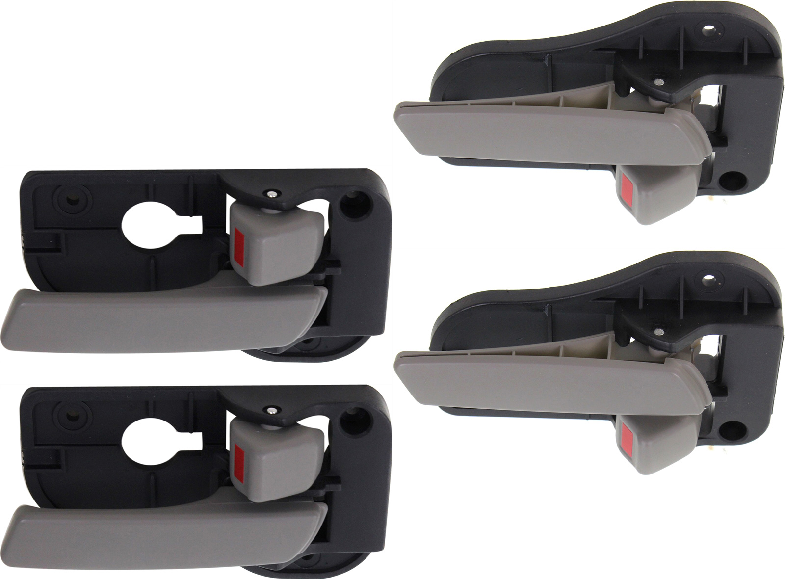 AM RONDO 07-12 FRONT AND REAR DOOR HANDLE RH AND LH Set of 4 Inside Gray w o Chrome SKU SET REPK462303-4 Partslink KI1353114 KI1352114 OEM 826201D000S8-826101D000S8