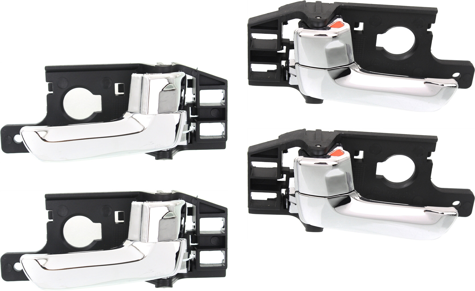 AM SPORTAGE 05-10 FRONT AND REAR DOOR HANDLE RH AND LH Set of 4 Inside Chrome Plastic SKU SET REPK462329-4 OEM 826201F010-826101F010