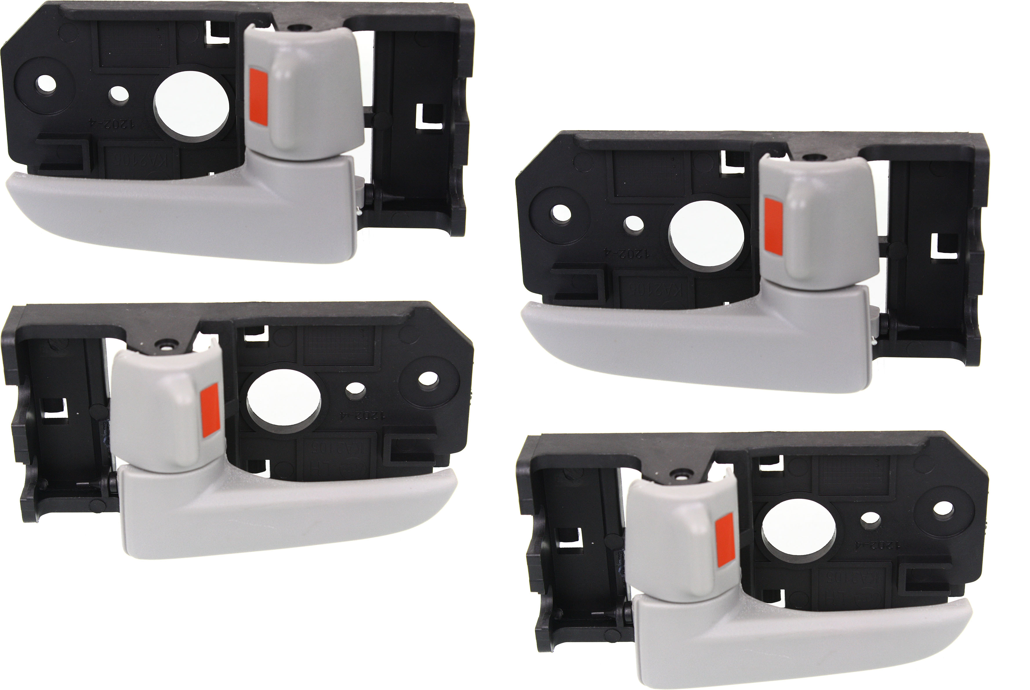 AM SPECTRA 04-09 SPECTRA5-05-09 INTERIOR FRONT AND REAR DOOR HANDLE RH AND LH Light Gray Plastic SKU SET REPK462341-4 Partslink KI1353118 KI1352118 OEM 826202F00087-826102F00087