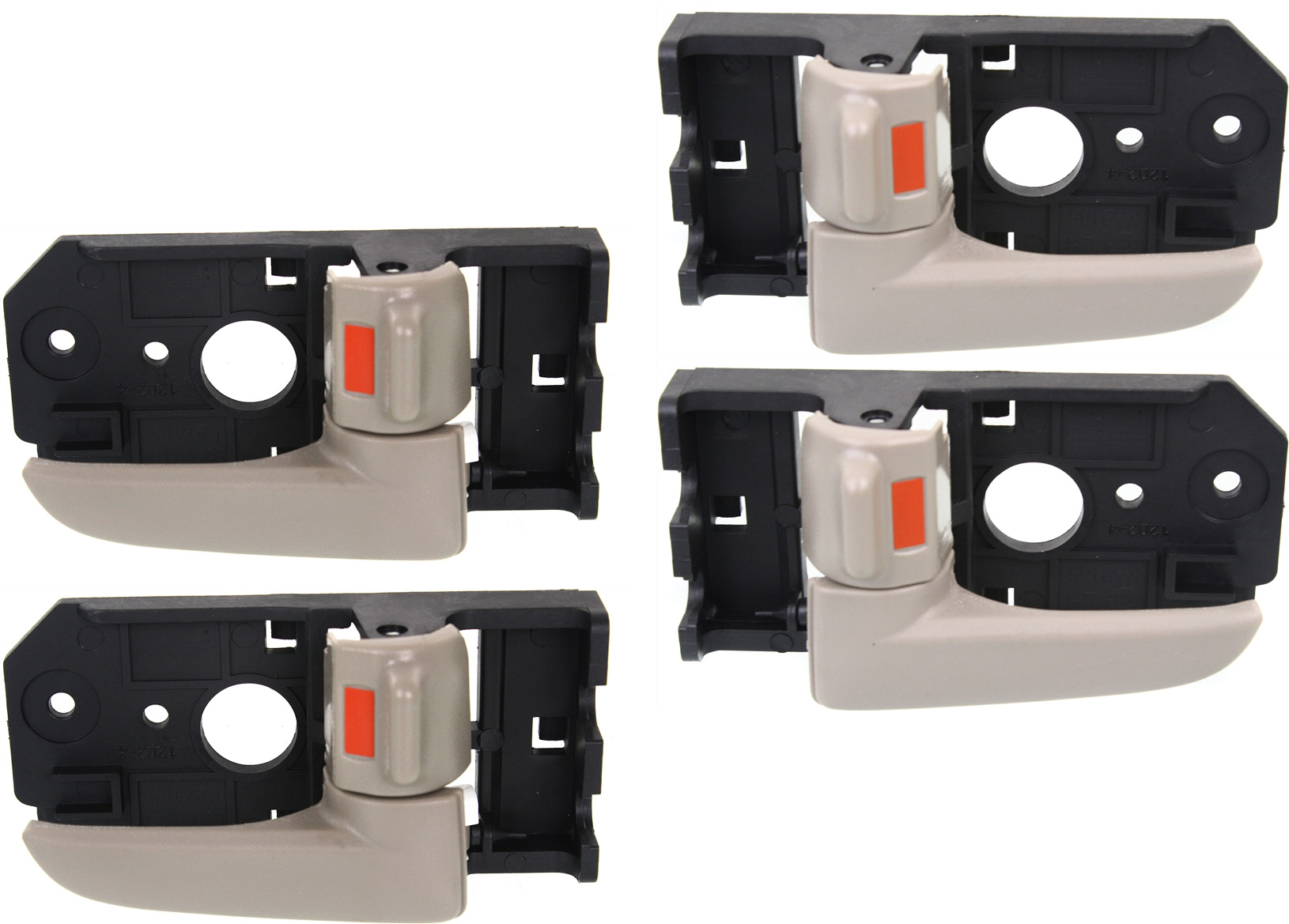 AM SPECTRA SPECTRA5-04-09 FRONT AND REAR DOOR HANDLE RH AND LH Inside Beige Plastic SKU SET REPK462347-4 Partslink KI1353116 KI1352116 OEM 826202F000NM 826102F000NM