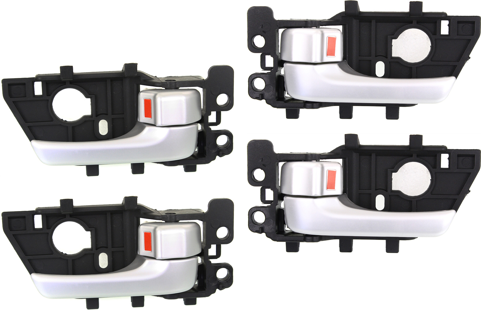 AM FORTE FORTE KOUP 10-13 FRONT AND REAR DOOR HANDLE RH AND LH Inside Painted Silver Plastic SKU SET REPK462357-4 Partslink KI1353122 KI1352122 OEM 826201M020CR 826101M020CR