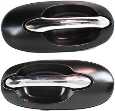 AM SEDONA 02-05 REAR EXTERIOR DOOR HANDLE RH AND LH Chrome Lever EX Model SKU SET REPK491307 Partslink KI1521100 KI1520100 OEM 0K53B72410BXX 0K53B72410XX 0K5
