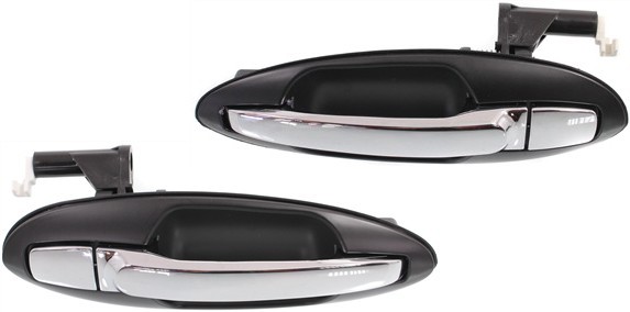 AM OPTIMA MAGENTIS 01-06 SONATA 02-05 REAR EXTERIOR DOOR HANDLE RH AND LH Chrome Black Old Body Style SKU SET REPK491321 Partslink KI1521111 KI1520111 OEM 836603C021-836603C021XX 836503