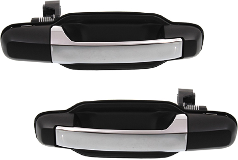 AM SORENTO 03-09 EXTERIOR REAR DOOR HANDLE RH AND LH Primered Bezel Chrome Lever EX Model SKU SET REPK491327 Partslink KI1521112 KI1520112 OEM 836603E021XX 836503E021XX 8366