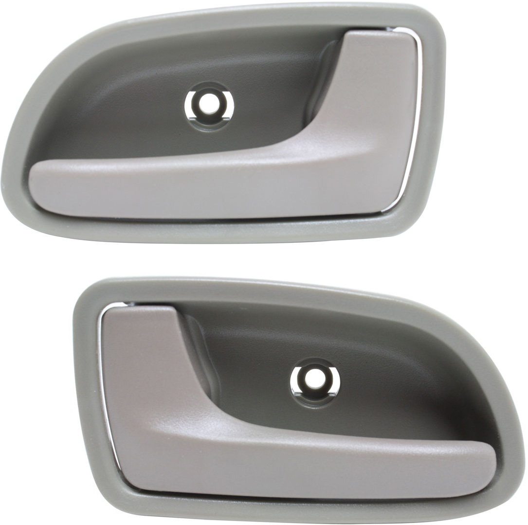 AM RIO 03-05 REAR INTERIOR DOOR HANDLE RH AND LH Beige Sedan Wagon SKU SET REPK491347 Partslink KI1553103 KI1552103 OEM 83620FD100BT 83610FD100BT
