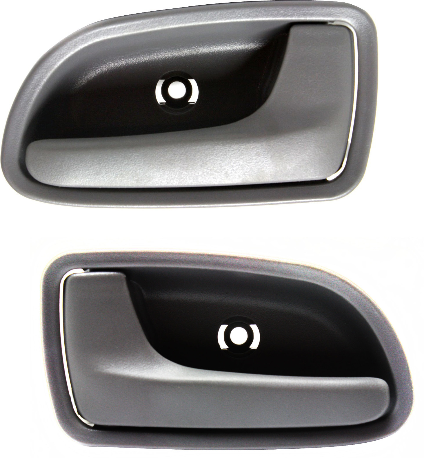 AM RIO 03-05 REAR INTERIOR DOOR HANDLE RH AND LH Gray Sedan Wagon SKU SET REPK491349 Partslink KI1553102 KI1552102 OEM 83620FD00008-83610FD00008