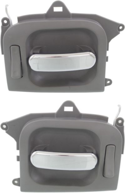 AM SEDONA 02-05 REAR INTERIOR DOOR HANDLE RH AND LH Side Sliding Door Chrme Lvr+Gray Hsg. Plastic SKU SET REPK491375 OEM 0K53A7233044CHR 0K53A7333044CH