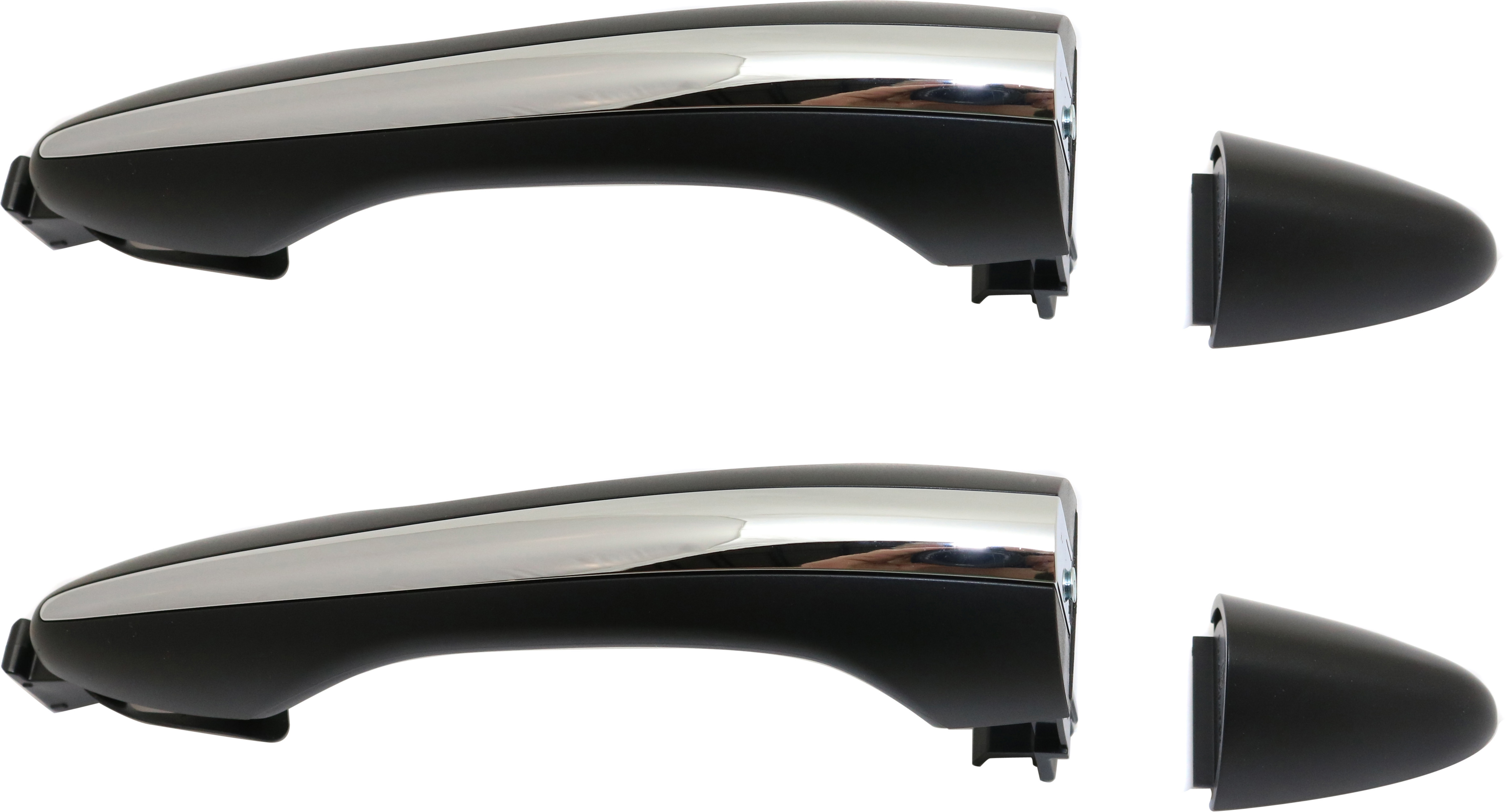 AM OPTIMA 12-15 REAR EXTERIOR DOOR HANDLE RH AND LH Set of 2 Outside Primed Black w Chrome Trim Handle+Cover w o Smart Entry System Except Hybrid Korea USA Built SKU SET REPK494713-2 OEM 826514C010EB PFM 836522T000