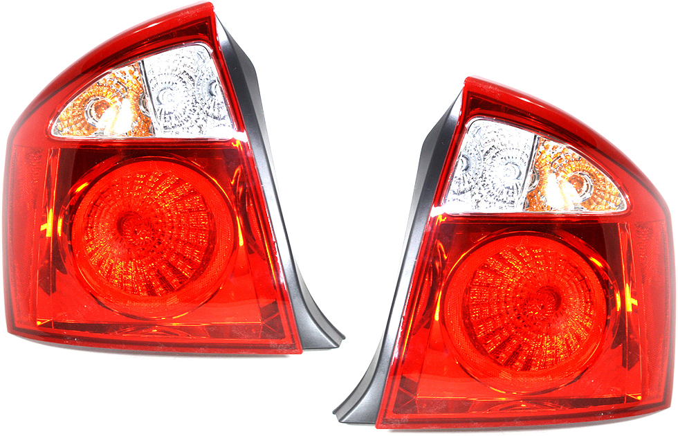 AM SPECTRA 04-06 TAIL LAMP RH AND LH Assembly Red and Clear Lens New Body Style SKU SET REPK730105 Partslink KI2801123 KI2800123 OEM 924022F020-924012F020
