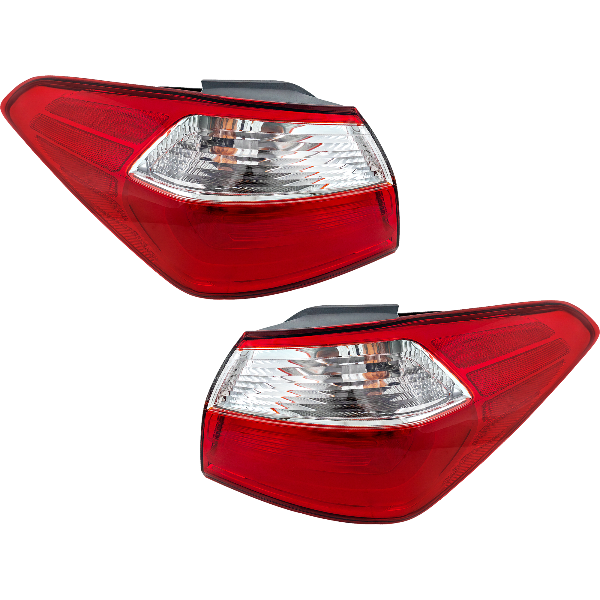 AM FORTE 14-16 TAIL LAMP RH AND LH Outer Assembly Halogen SKU SET REPK730149 Partslink KI2805112 KI2804112 OEM 92402A7000-92401A7000