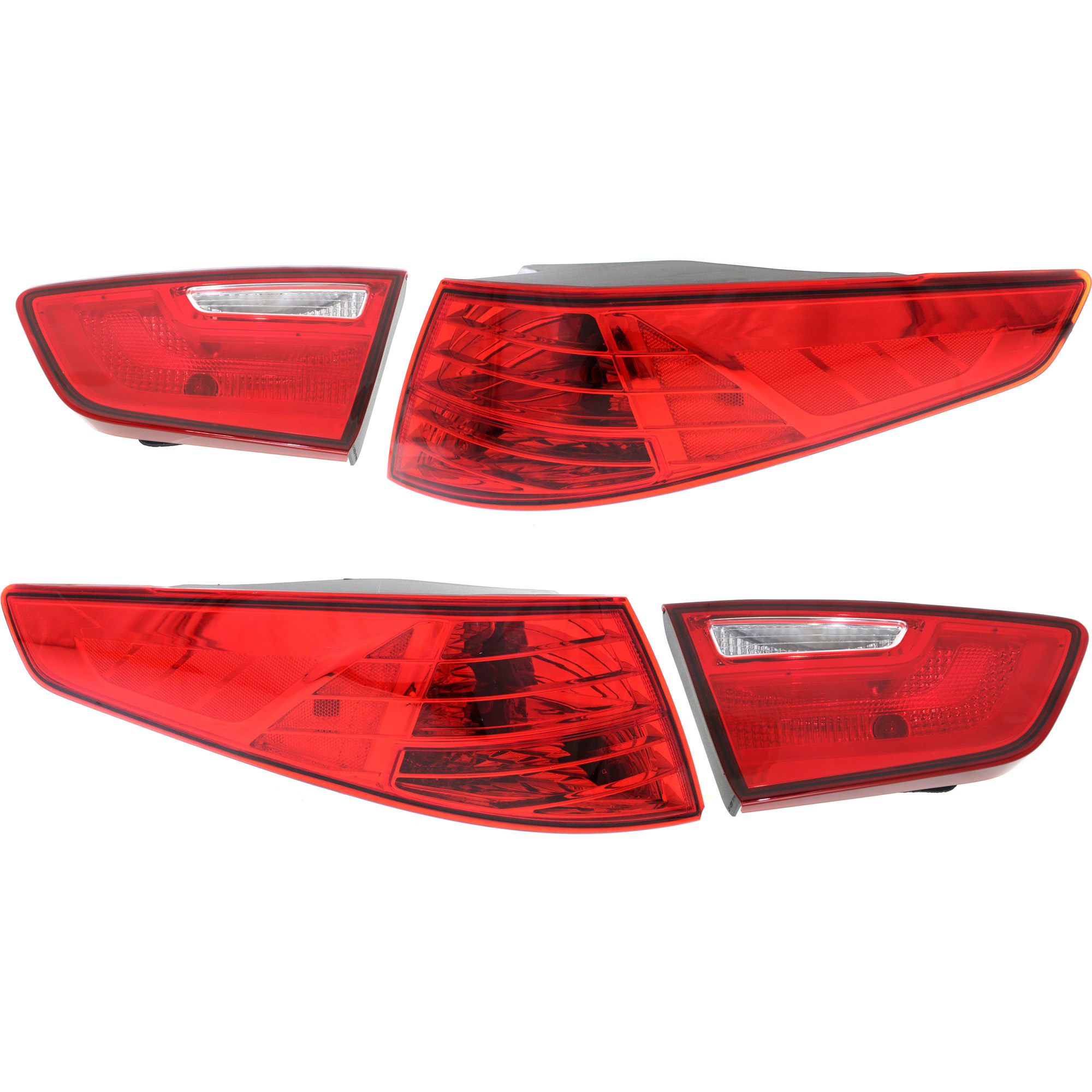 AM OPTIMA 11-13 TAIL LAMP RH AND LH Inner and Outer Assembly Halogen Exc. Hybrid Models USA Built Vehicle SKU SET REPK730165-4 Partslink KI2802104 KI2803104 KI2804108 KI2805108 OEM 924014C000-924024C000-924034C5