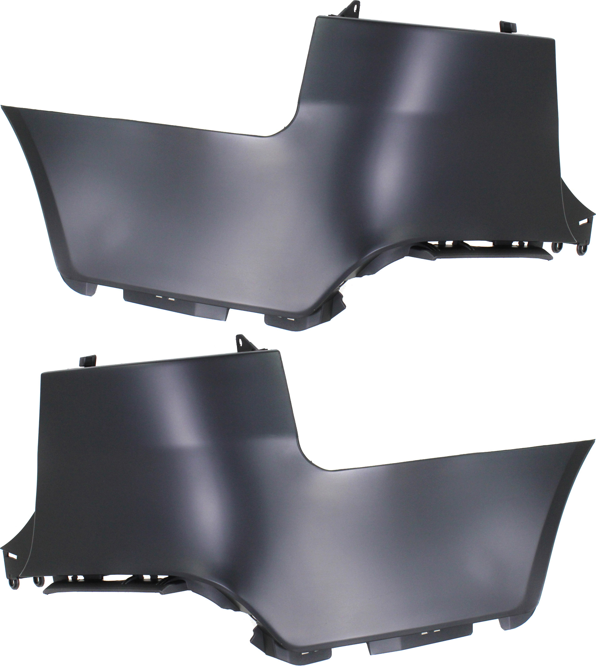 AM SORENTO 11-13 REAR BUMPER END RH AND LH Cover Extension Primed w o Sport Pkg SKU SET REPK761103 Partslink KI1104101 KI1105101 OEM 866811U000-866821U000