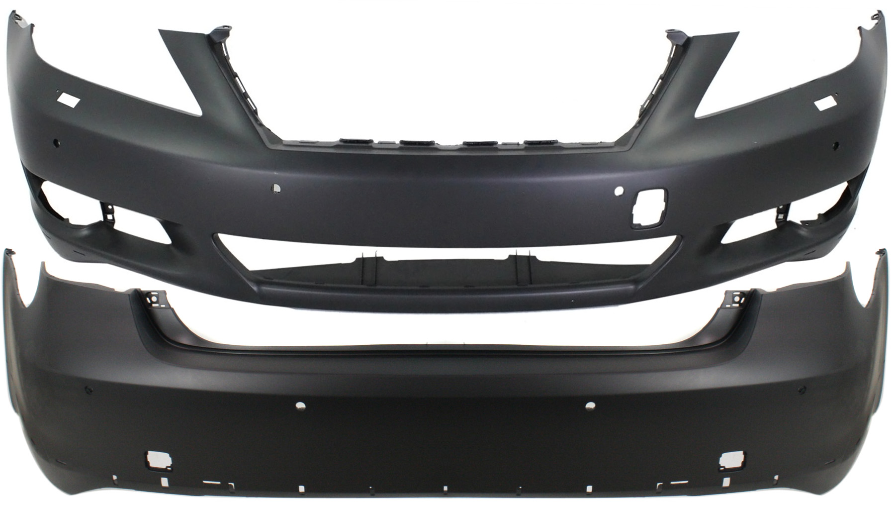AM LS460-10-12 FRONT AND REAR BUMPER COVER Primed w Sport Appearance Pkg SKU SET REPL010343P 2 Partslink LX1000201 LX1100147 OEM 521195A915-5215950927