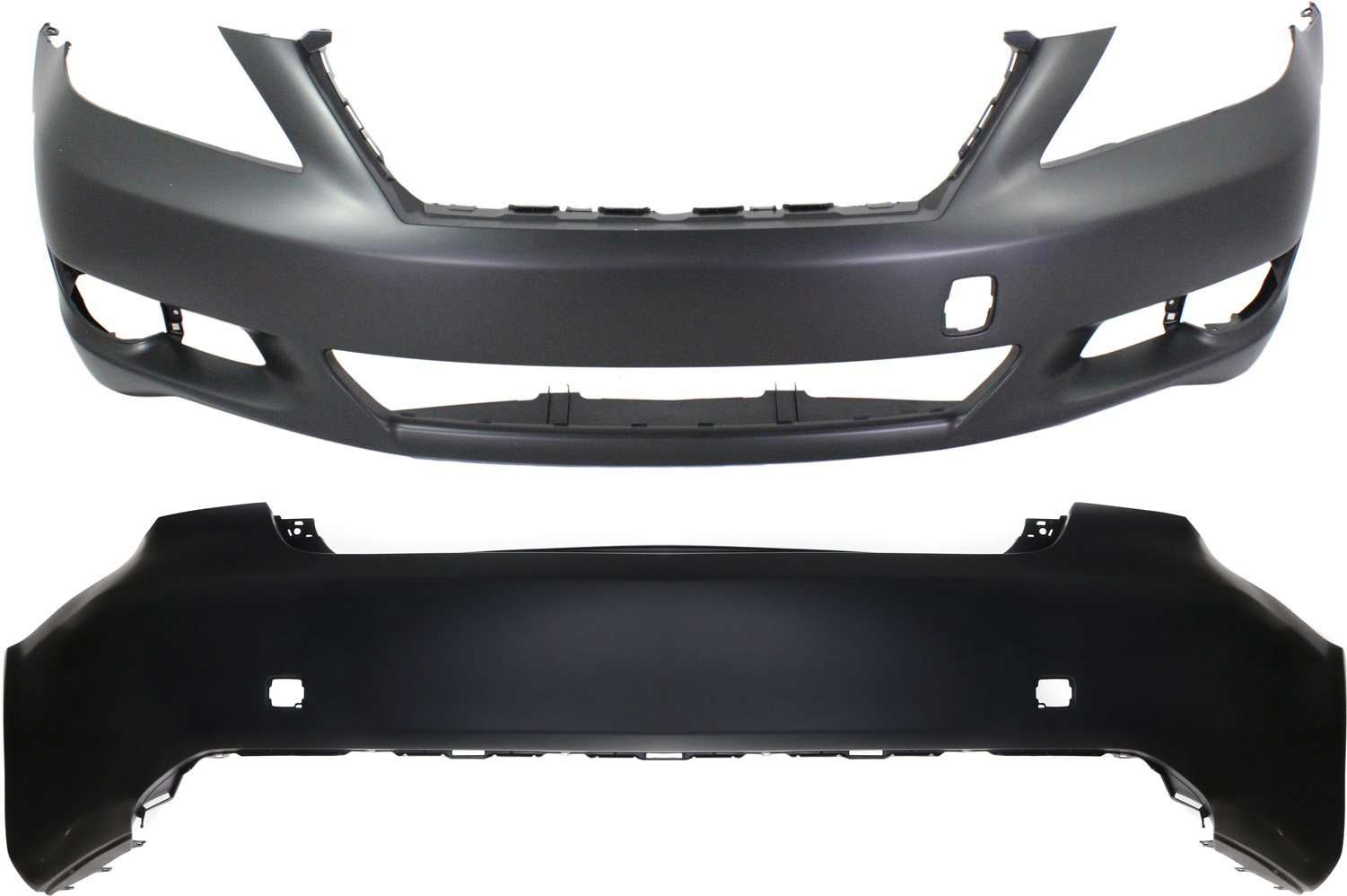 AM LS460-10-12 FRONT AND REAR BUMPER COVER Primed w o Sport Appearance Pkg SKU SET REPL010345P 2 Partslink LX1000204 LX1100177 OEM 5211950997-5215950916