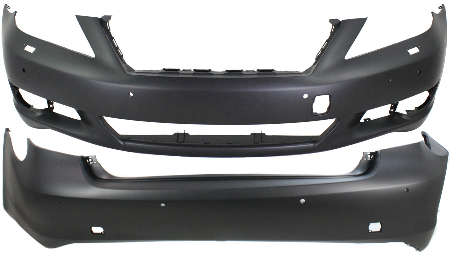 AM LS460-10-12 FRONT AND REAR BUMPER COVER Primed w o Sport Appearance Pkg SKU SET REPL010346P 2 Partslink LX1000203 LX1100148 OEM 521195A902-5215950919