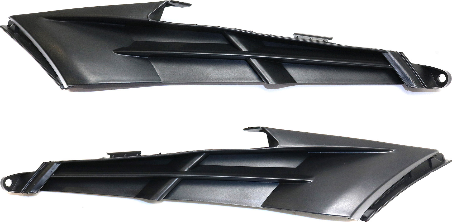 AM RX350 RX450H 16-19 FRONT BUMPER MOLDING RH AND LH Set of 2 Hole Cover w o F Sport Pkg. SKU SET REPL016107 Partslink LX1039119 LX1038119 OEM 532850E010-5328548030-532860E0