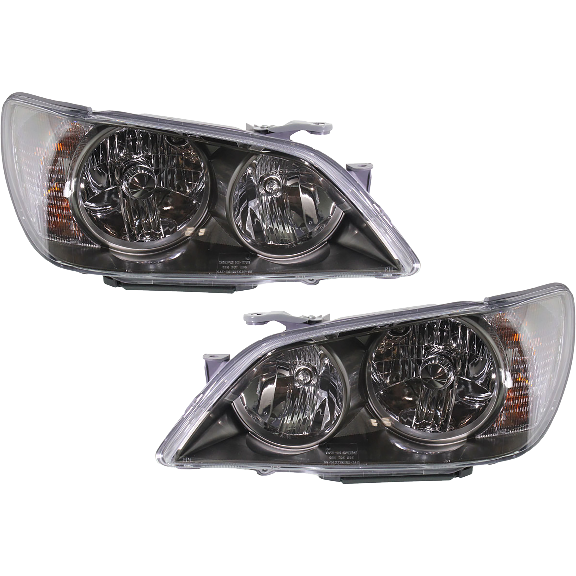 AM IS300-04-05 HEAD LAMP RH AND LH Assembly HID Xenon with HID Kit Special Design w Sport Package Black SKU SET REPL100107 Partslink LX2502143 LX2503143 OEM 8115053200-8111053200