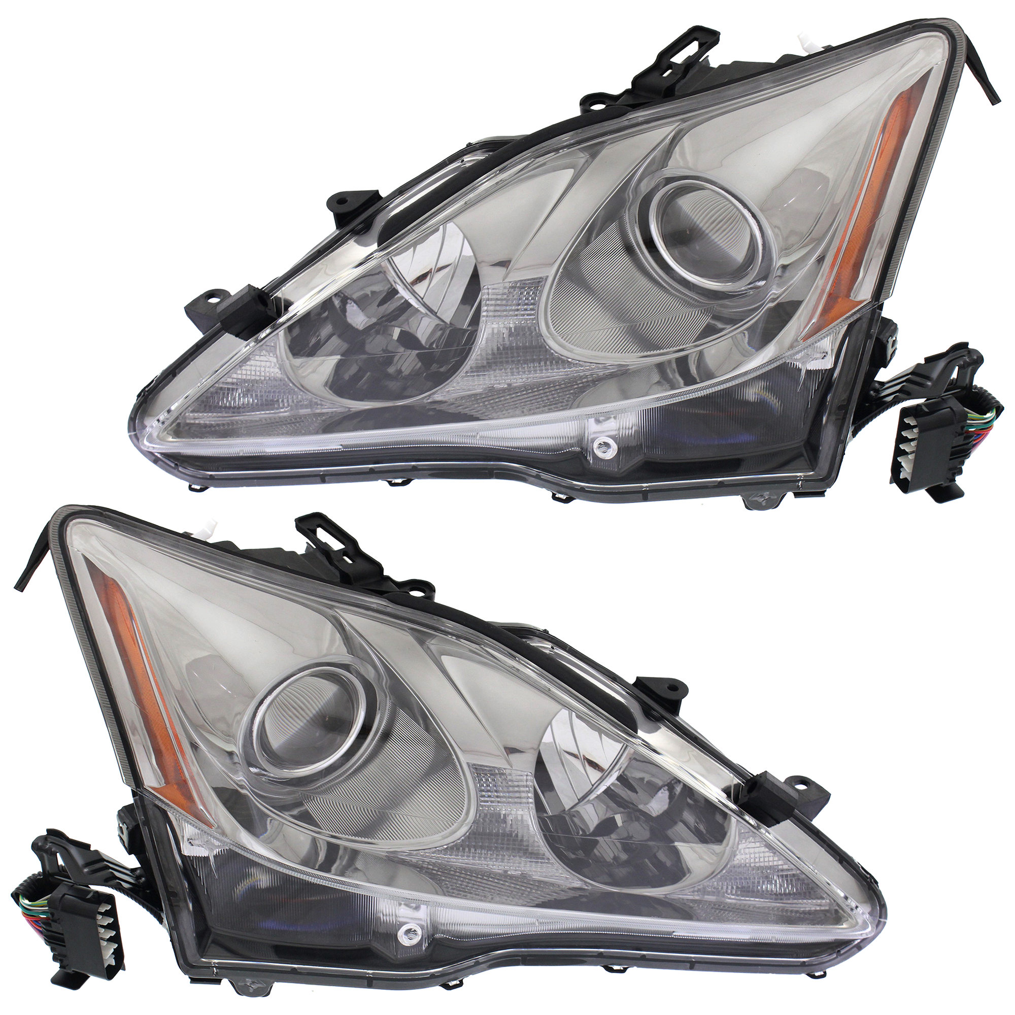 AM IS250 IS350-09-10 HEAD LAMP RH AND LH Lens and Housing HID Xenon w o HID Kit Exc. C Model SKU SET REPL100379