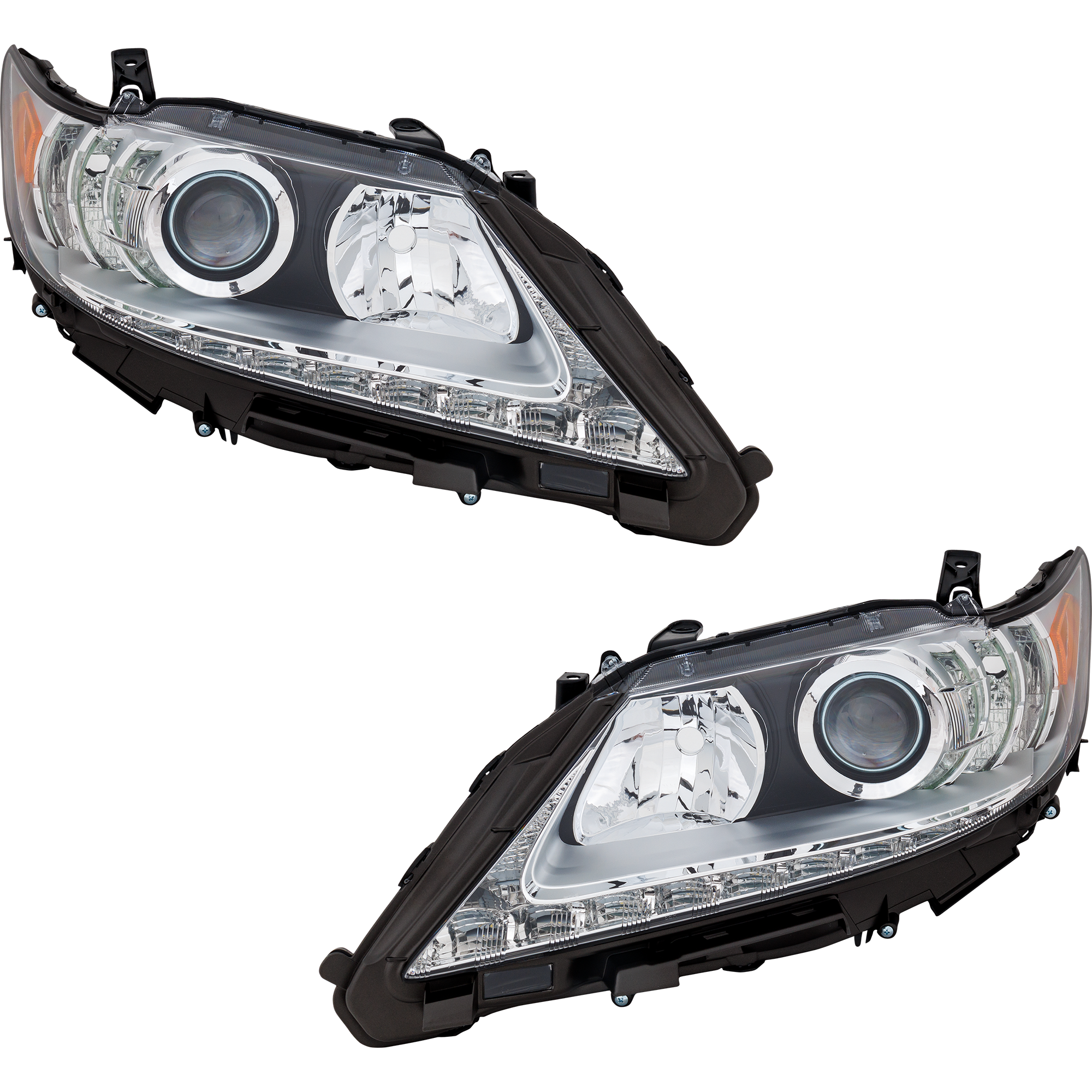 AM ES300H ES350-13-15 HEAD LAMP RH AND LH Lens and Housing HID Xenon w o HID Kit SKU SET REPL100385 Partslink LX2519140 LX2518140 OEM 8114533B50 PFM 8118533B50 PFM