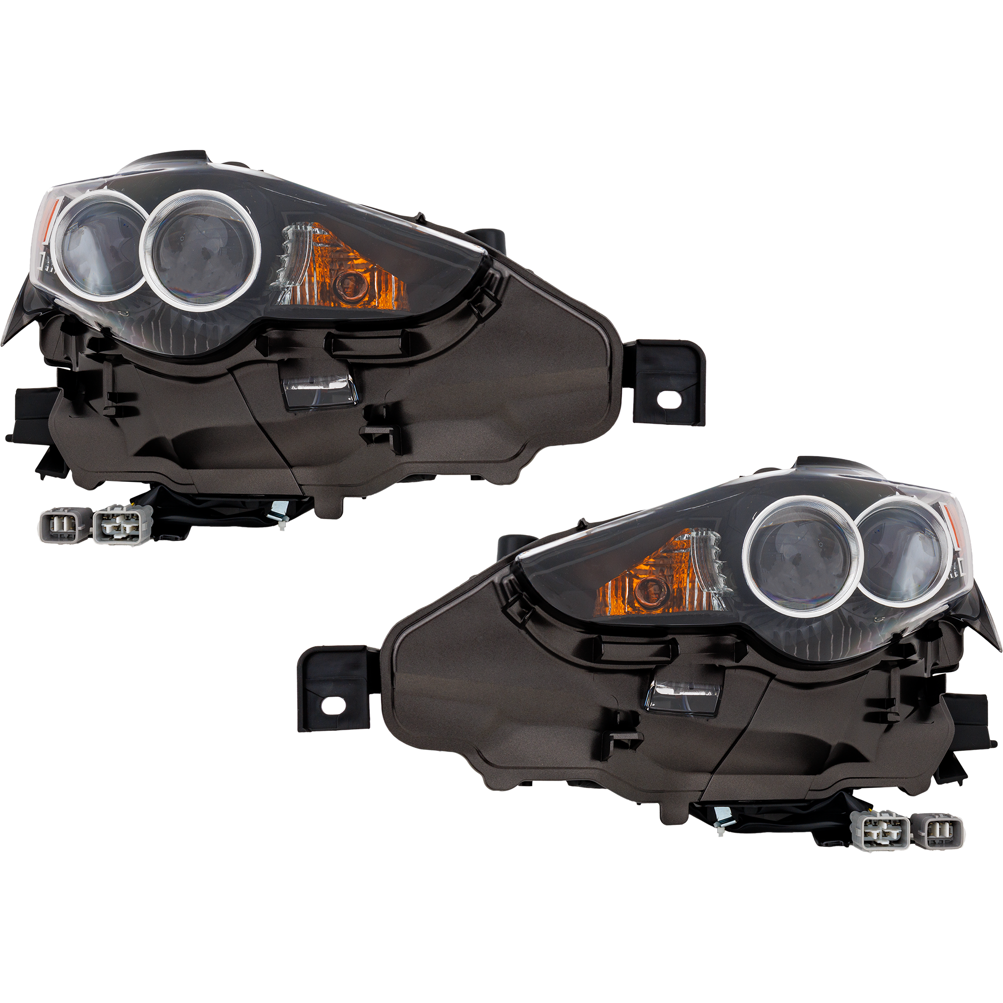 AM IS250 IS350-14-16 HEAD LAMP RH AND LH Assembly LED Exc. Base and C Model CAPA SKU SET REPL100395Q Partslink LX2518141C LX2519141C OEM 8114553751-8118553751