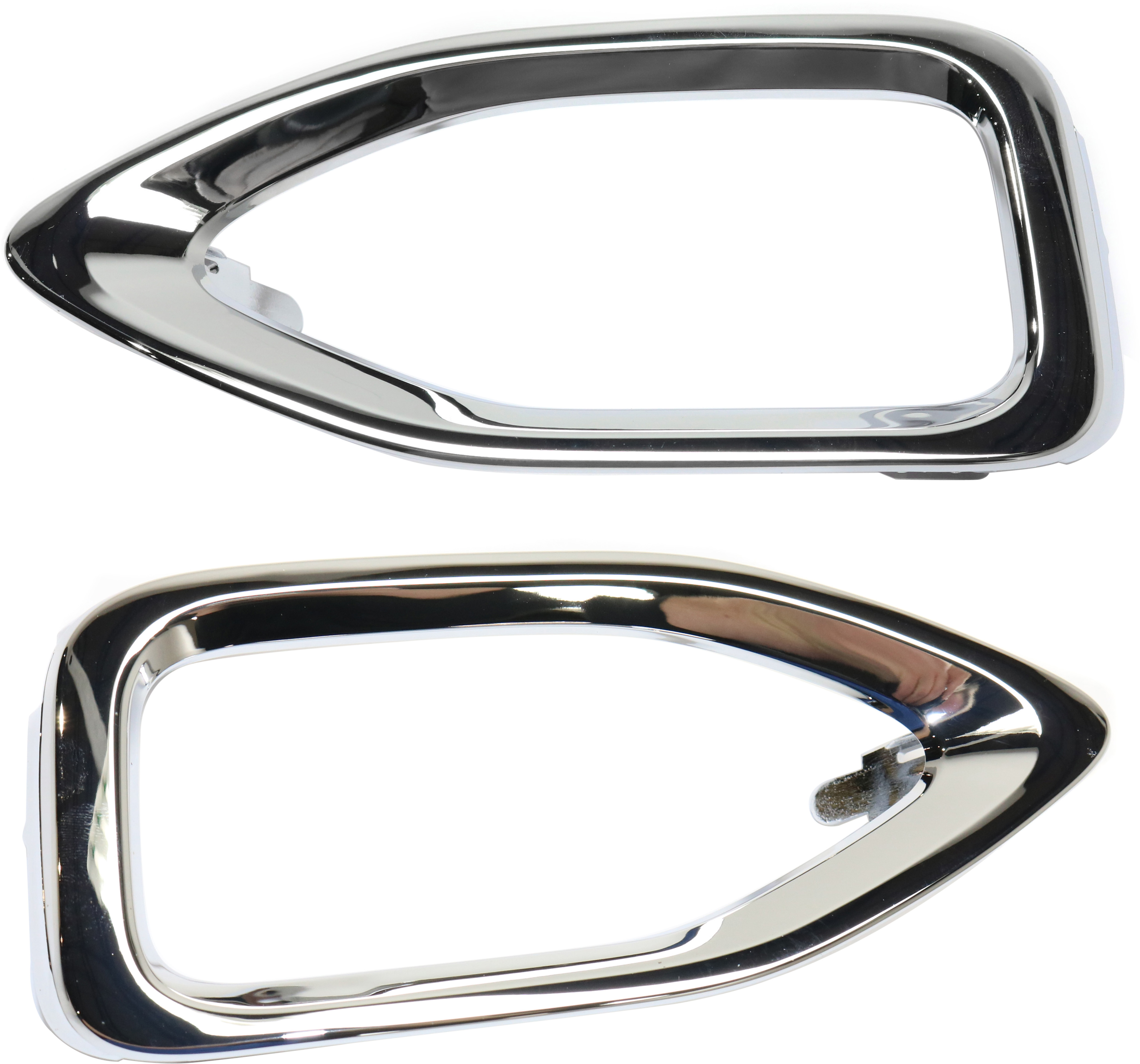 AM NX200T NX300H 15-17 FRONT FOG LAMP MOLDING RH AND LH Chrome NX200T w o F Sport Pkg SKU SET REPL108205 Partslink LX1039116 LX1038116 OEM 8148178010-8148278010