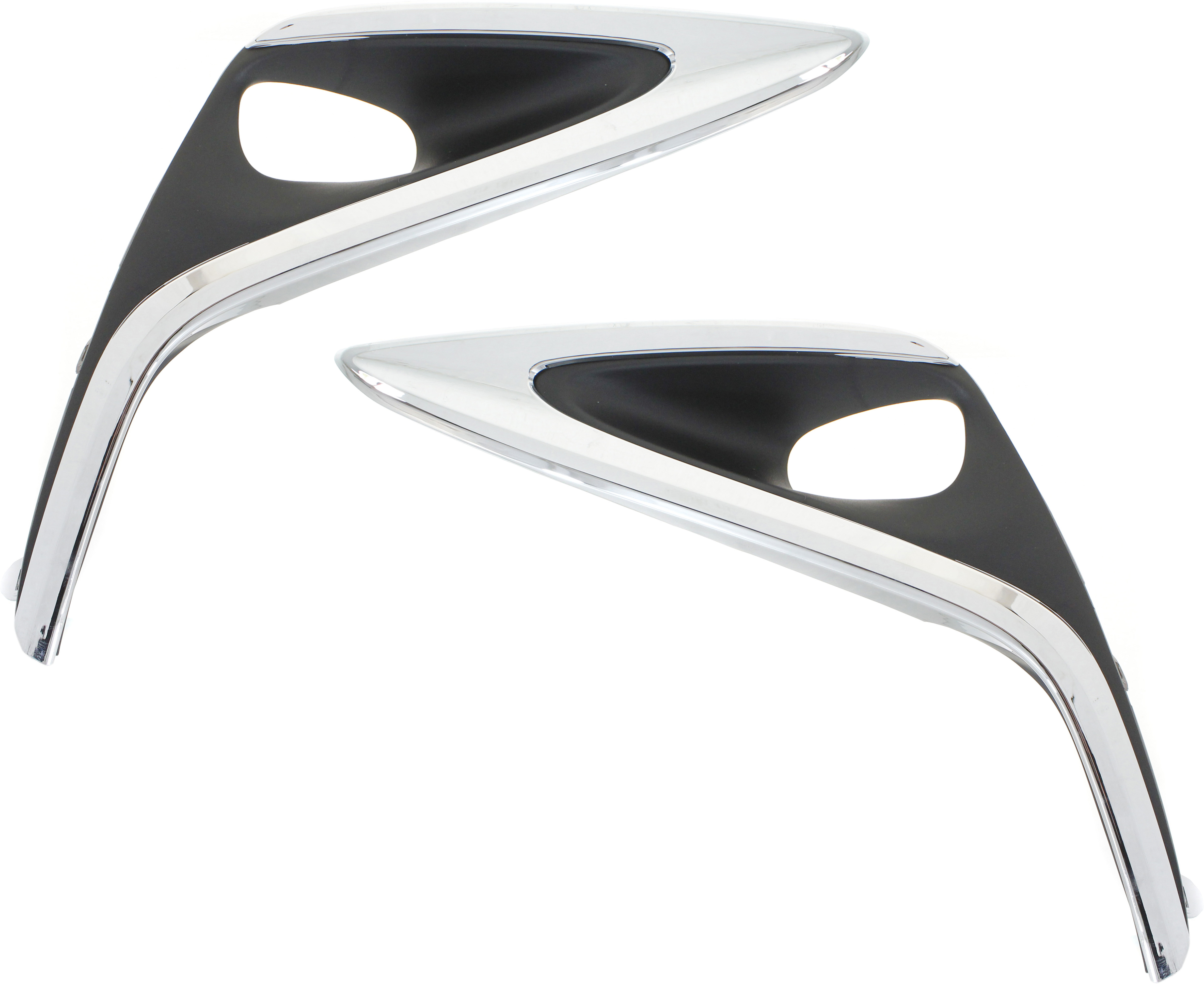 AM ES300H ES350-16-18 FRONT FOG LAMP MOLDING RH AND LH Textured Black ES350 Japan North America Built SKU SET REPL108207 Partslink LX1039115 LX1038115 OEM 8148106070-8148206070