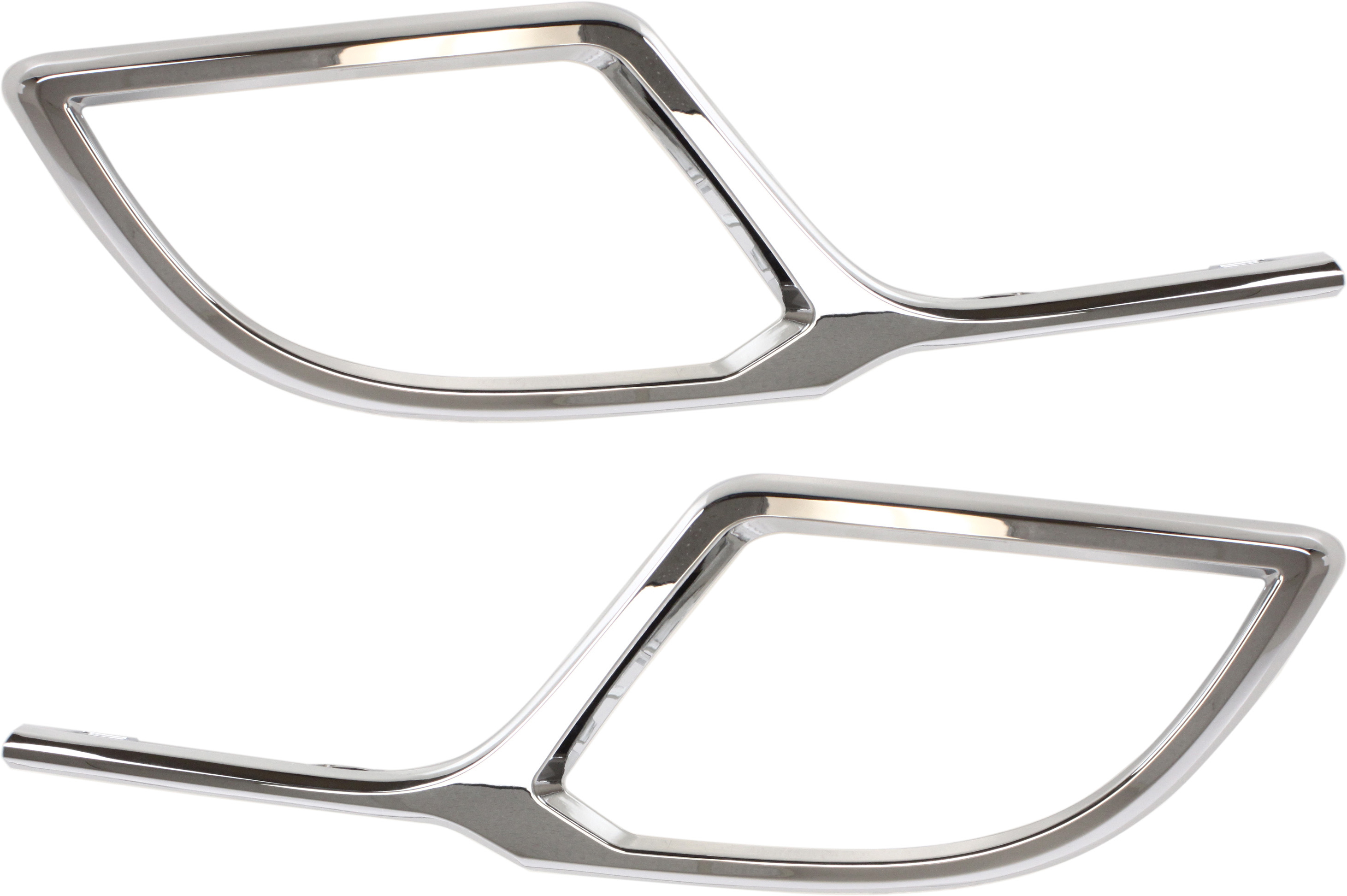 AM MKX 11-15 FRONT FOG LAMP MOLDING RH AND LH Chrome SKU SET REPL108607 Partslink FO1039123 FO1038123 OEM BA1Z15266A BA1Z15266B