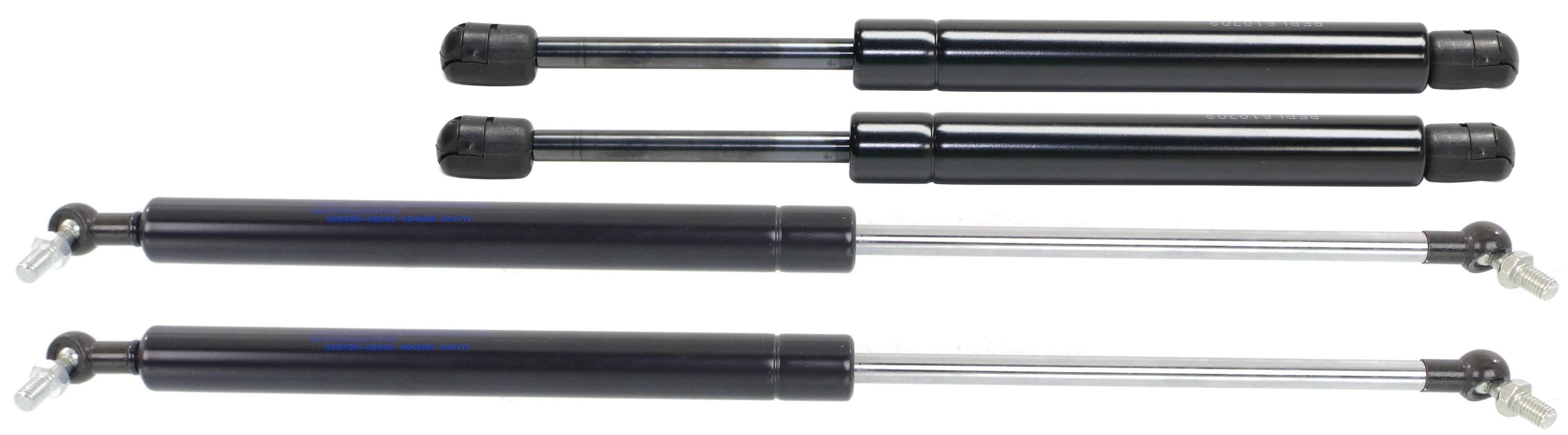 AM LS430-01-06 LIFT SUPPORT Set of 4 Front and Rear RH=LH Hood and Trunk Lid SKU SET REPL131703-4 OEM 6453050030-6453050031