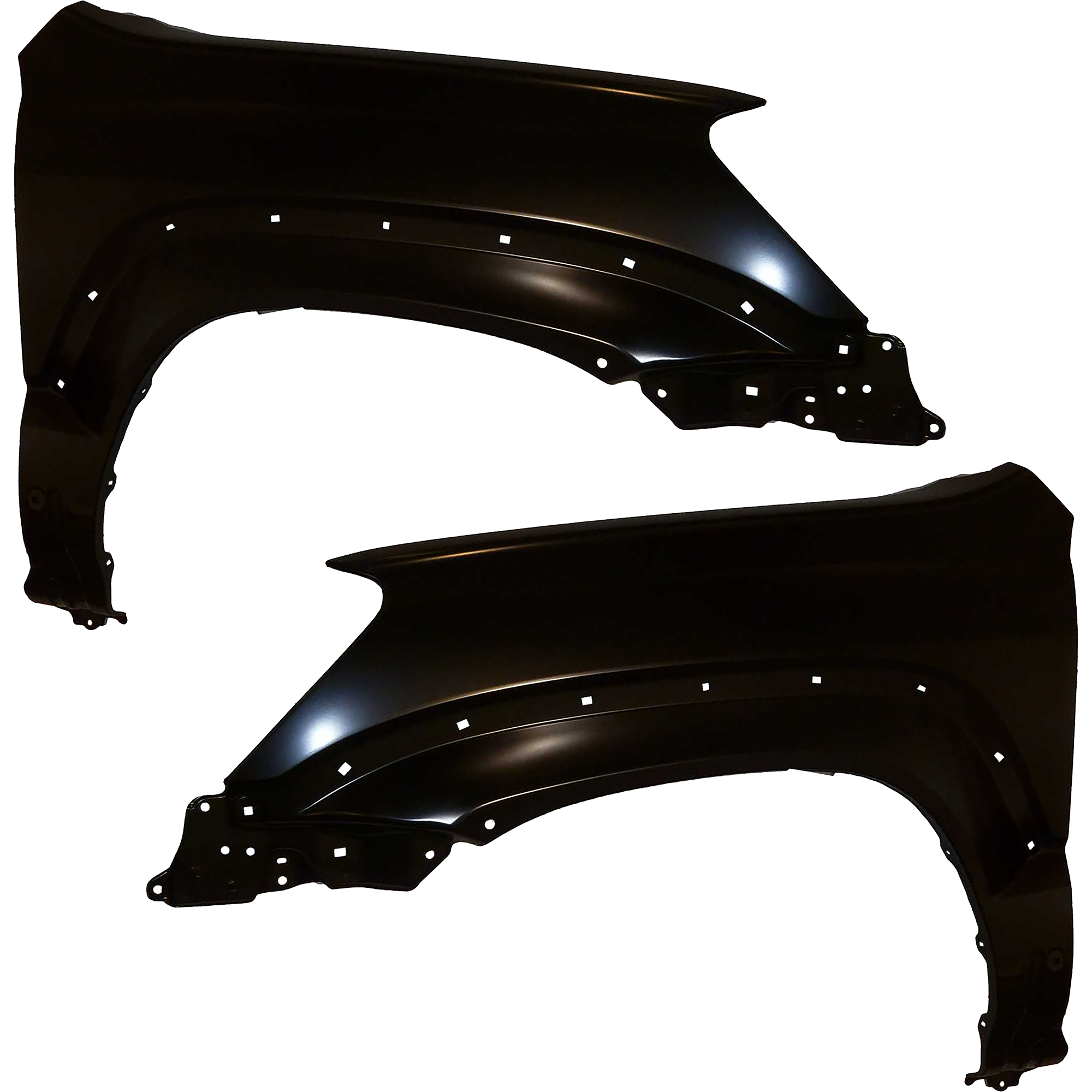 AM GX470-03-09 FRONT FENDER RH AND LH Primed w Side Lamp Hole SKU SET REPL220103 Partslink LX1240116 LX1241116 OEM 5380160840-538026A130