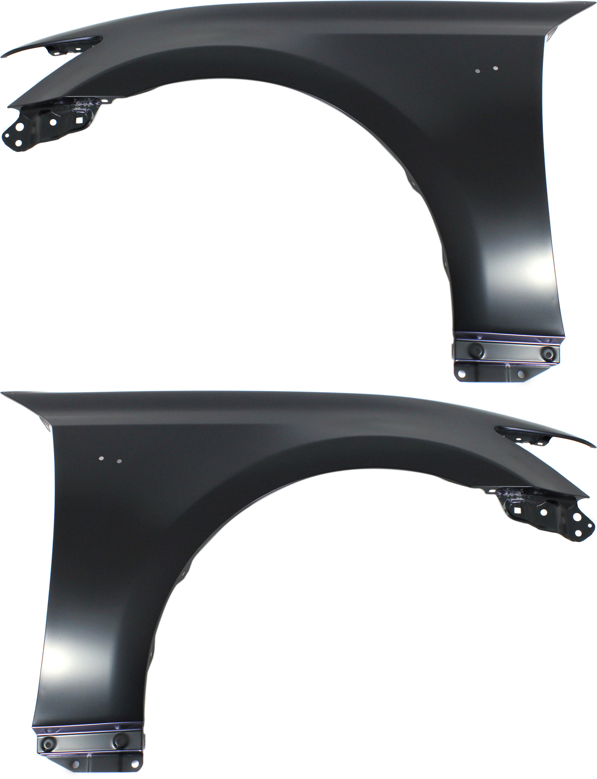 AM GS350-13-20 FRONT FENDER RH AND LH Primed w F Sport Pkg and Signal Light Hole SKU SET REPL220131 Partslink LX1241128 LX1240128 OEM 5380130A40-5380230A30