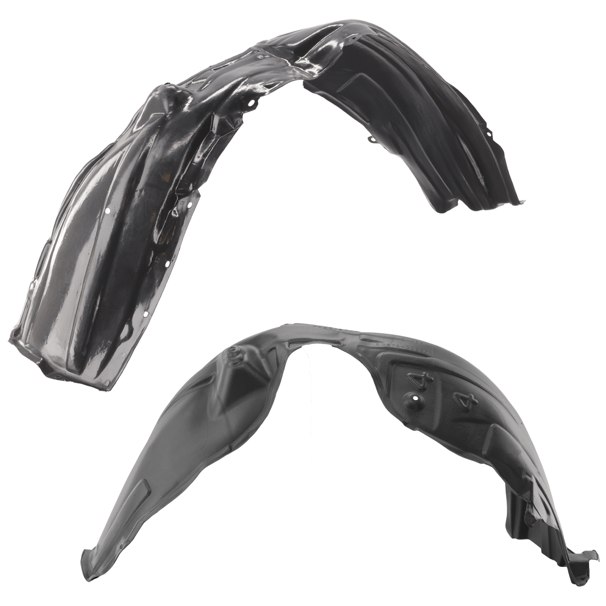 AM ES300H ES350-13-18 FRONT FENDER LINER RH AND LH w Insulation Foam and Extension Sheet SKU SET REPL222137 Partslink LX1249119 LX1248119 OEM 5387506270-5387633200-53876062
