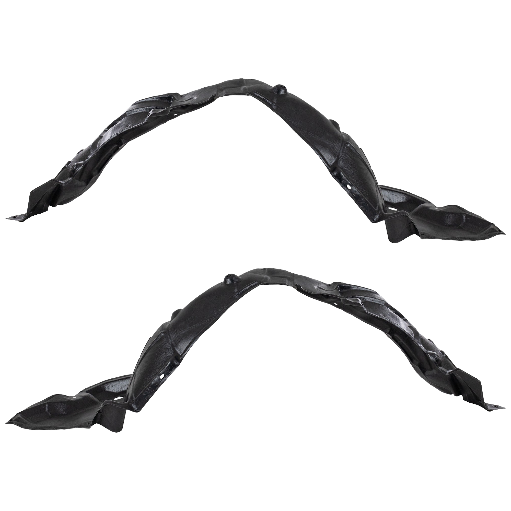 AM IS250 IS350-06-08 FRONT FENDER LINER RH AND LH Plastic Vacuum Form w Extension Sheet CAPA SKU SET REPL222147Q Partslink LX1251112C LX1250112C OEM 5380553020-5380653020