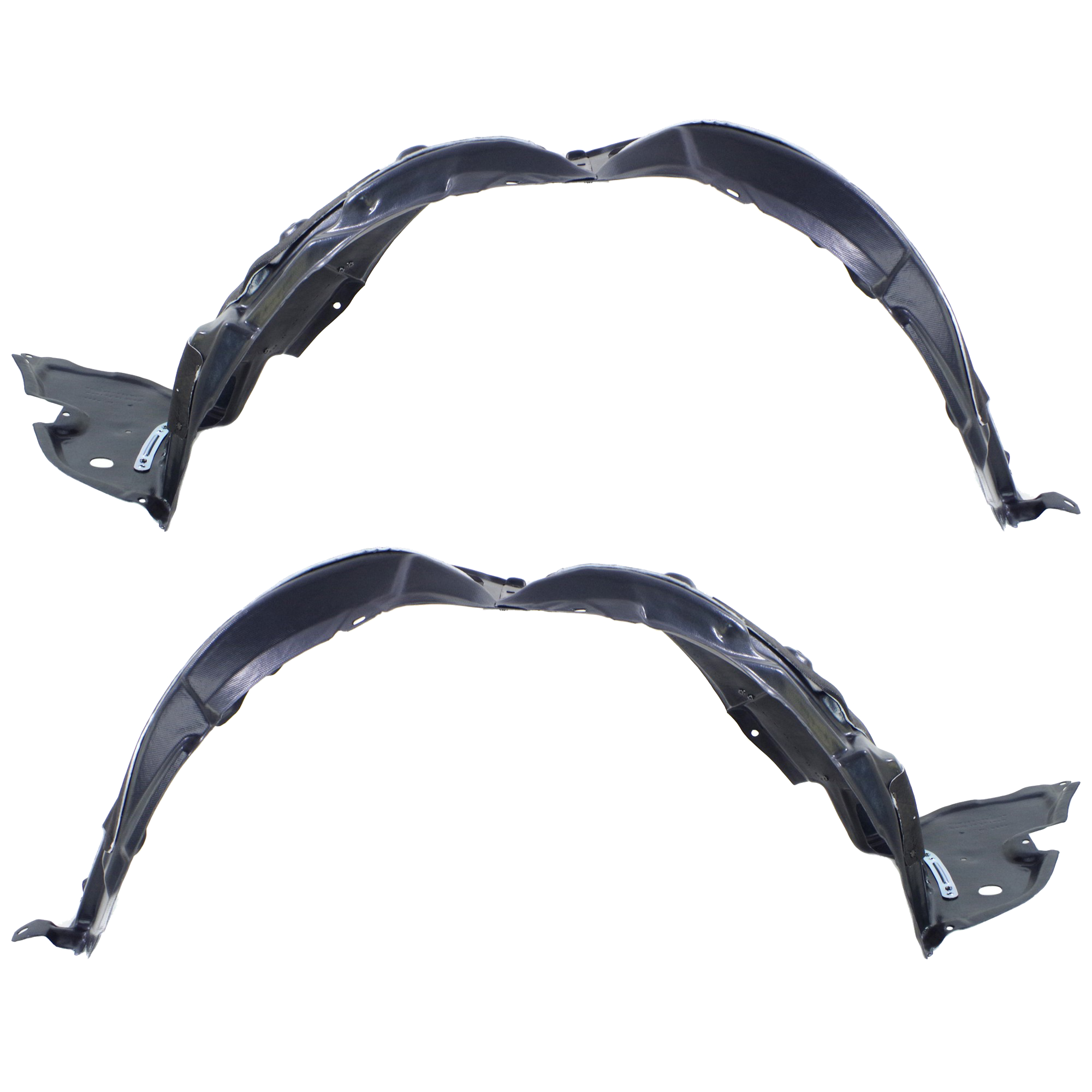 AM IS250 IS350-11-13 FRONT FENDER LINER RH AND LH Plastic Vacuum Form Exc. C Model w Extension Sheet CAPA SKU SET REPL222151Q Partslink LX1249116C LX1248116C OEM 53-805-530-605-380-600-000